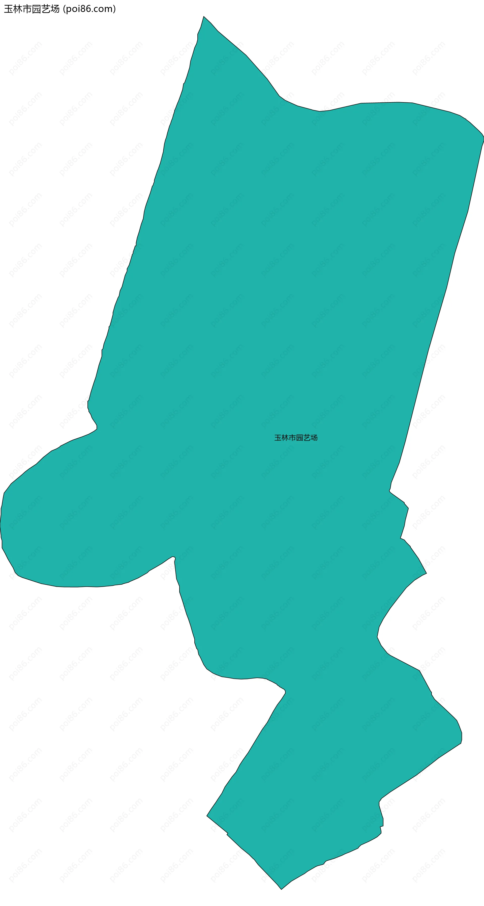 玉林市园艺场边界地图