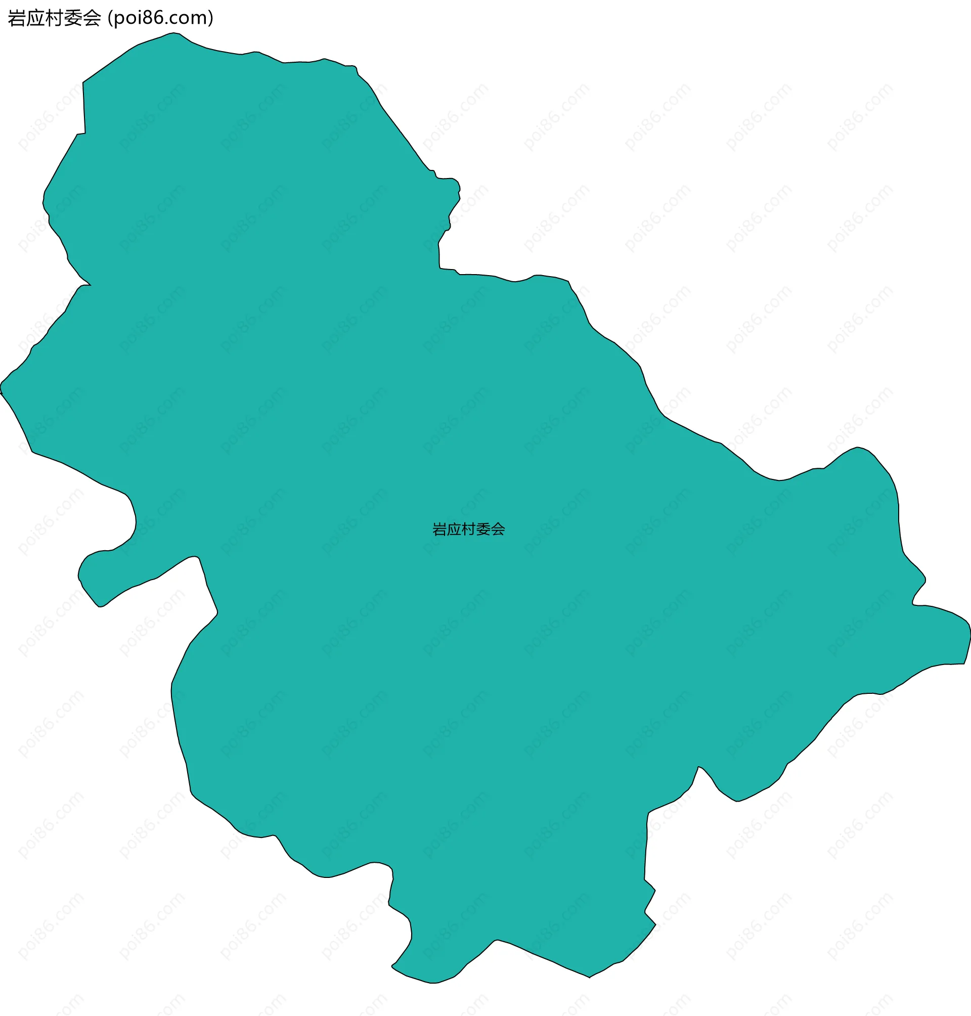 岩应村委会边界地图