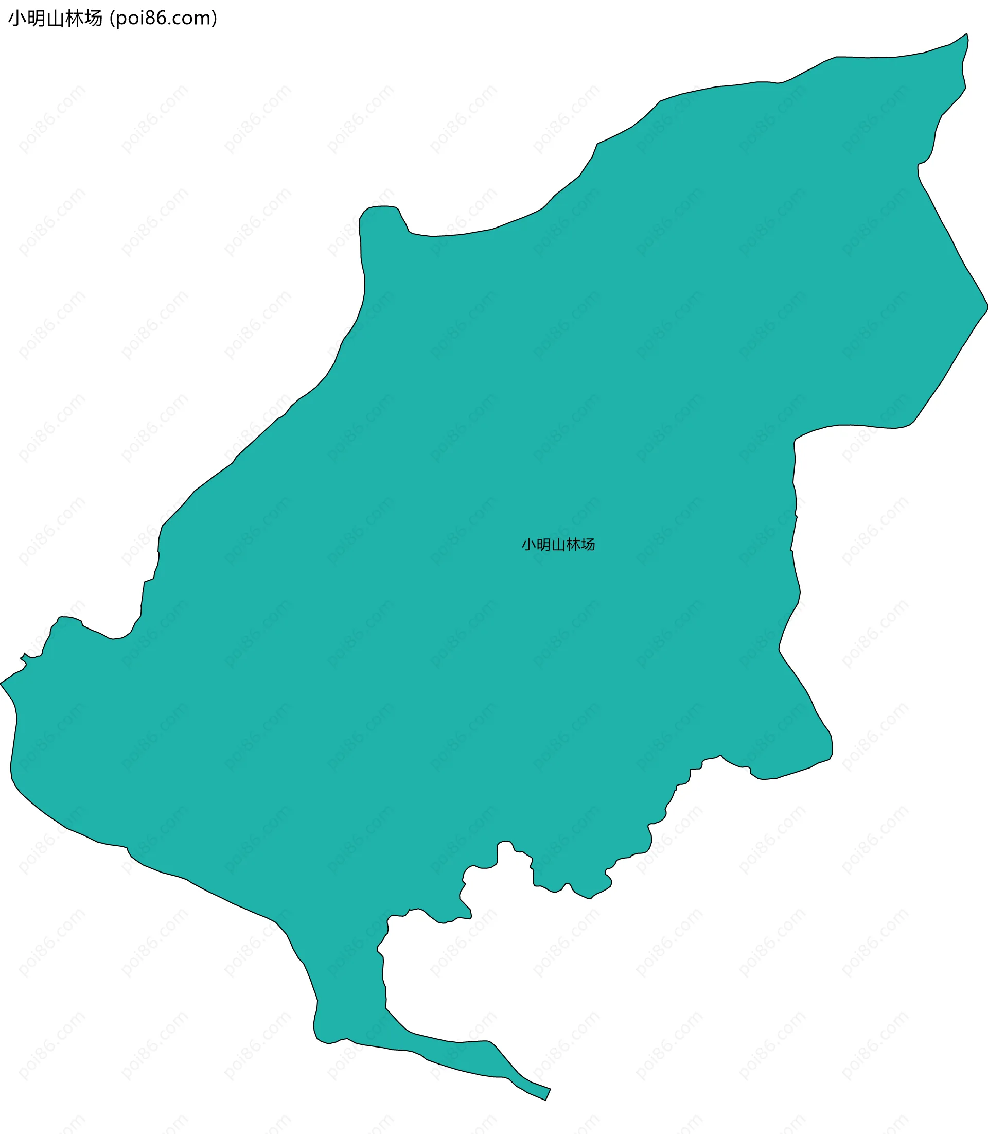 小明山林场边界地图
