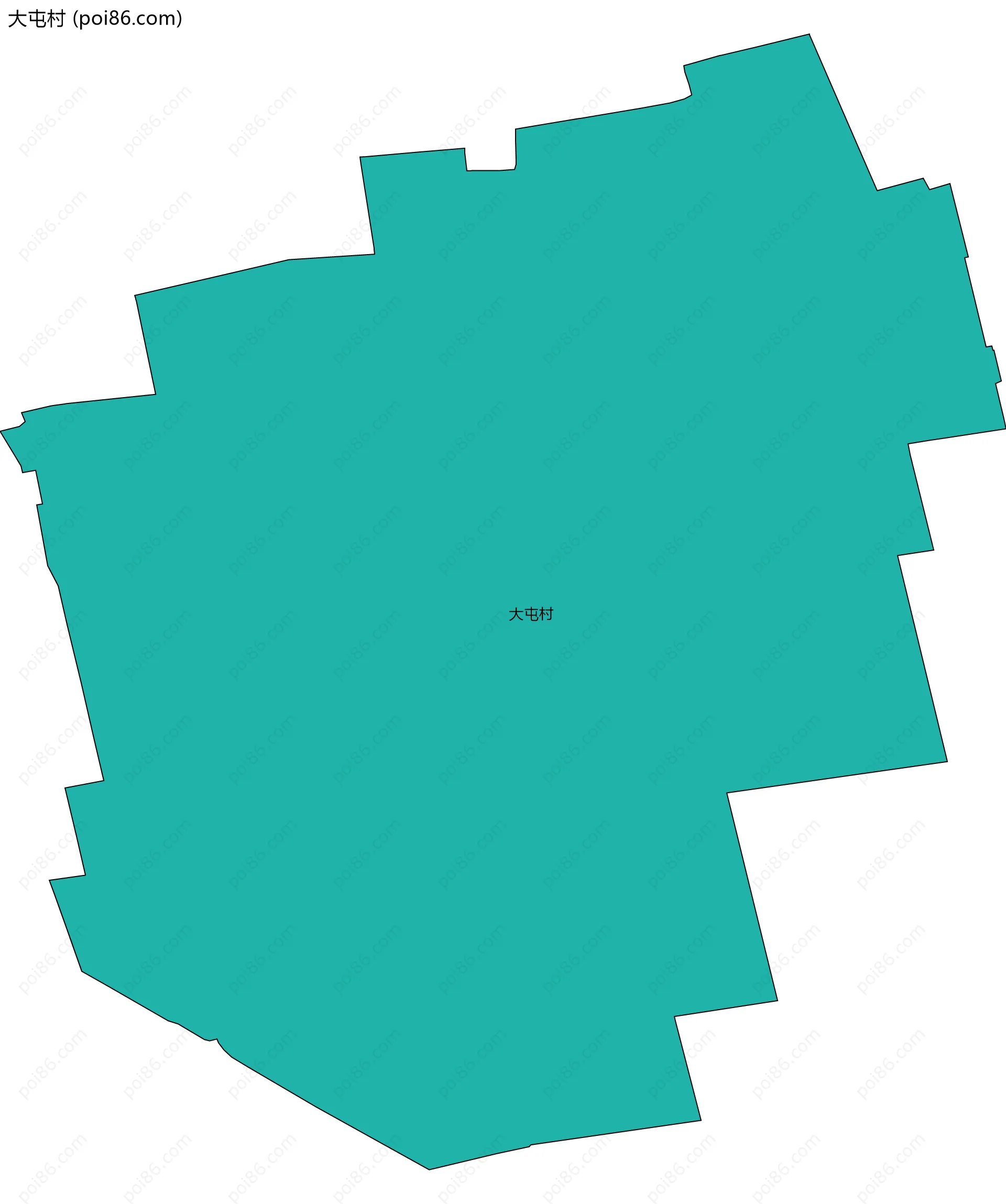 大屯村边界地图