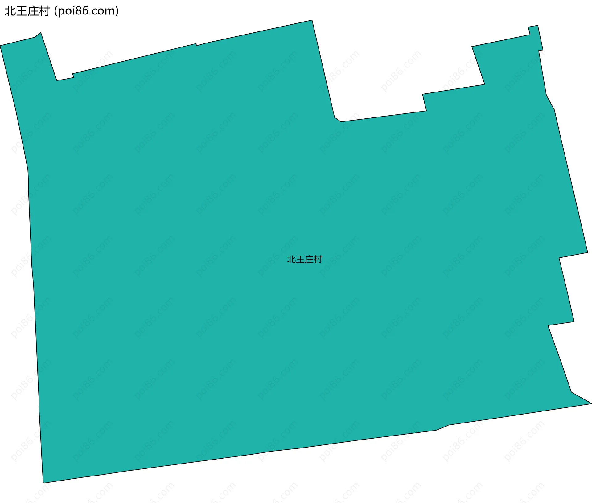 北王庄村边界地图