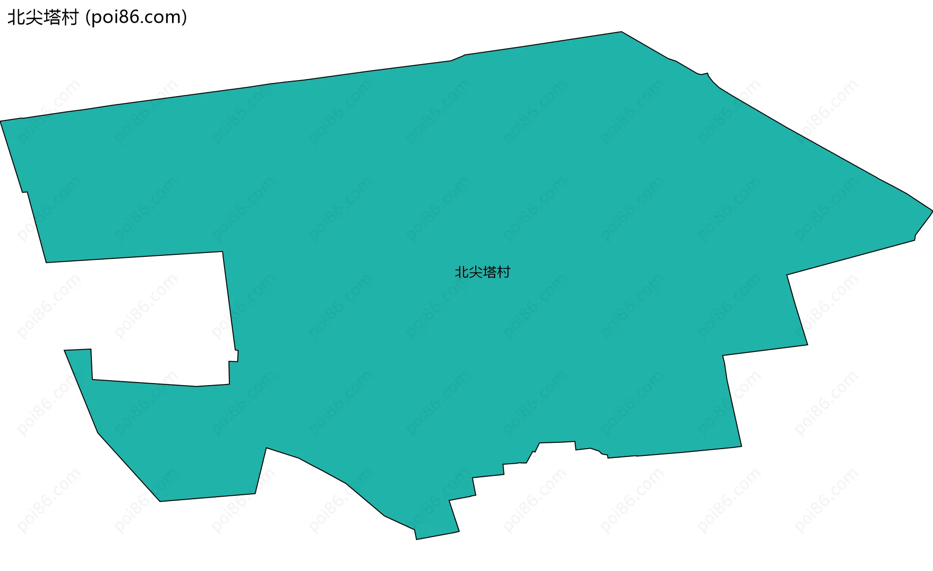 北尖塔村边界地图