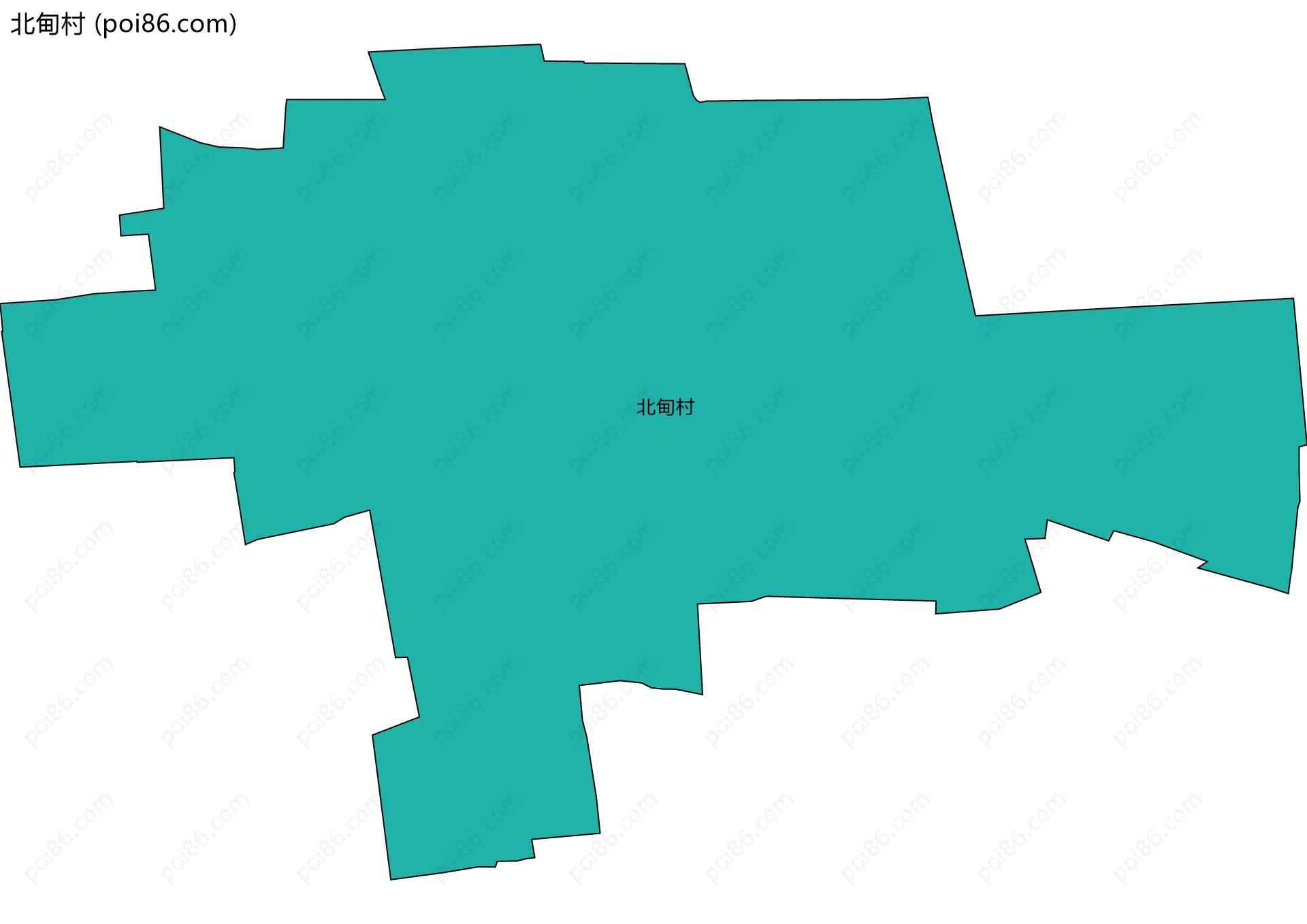 北甸村边界地图