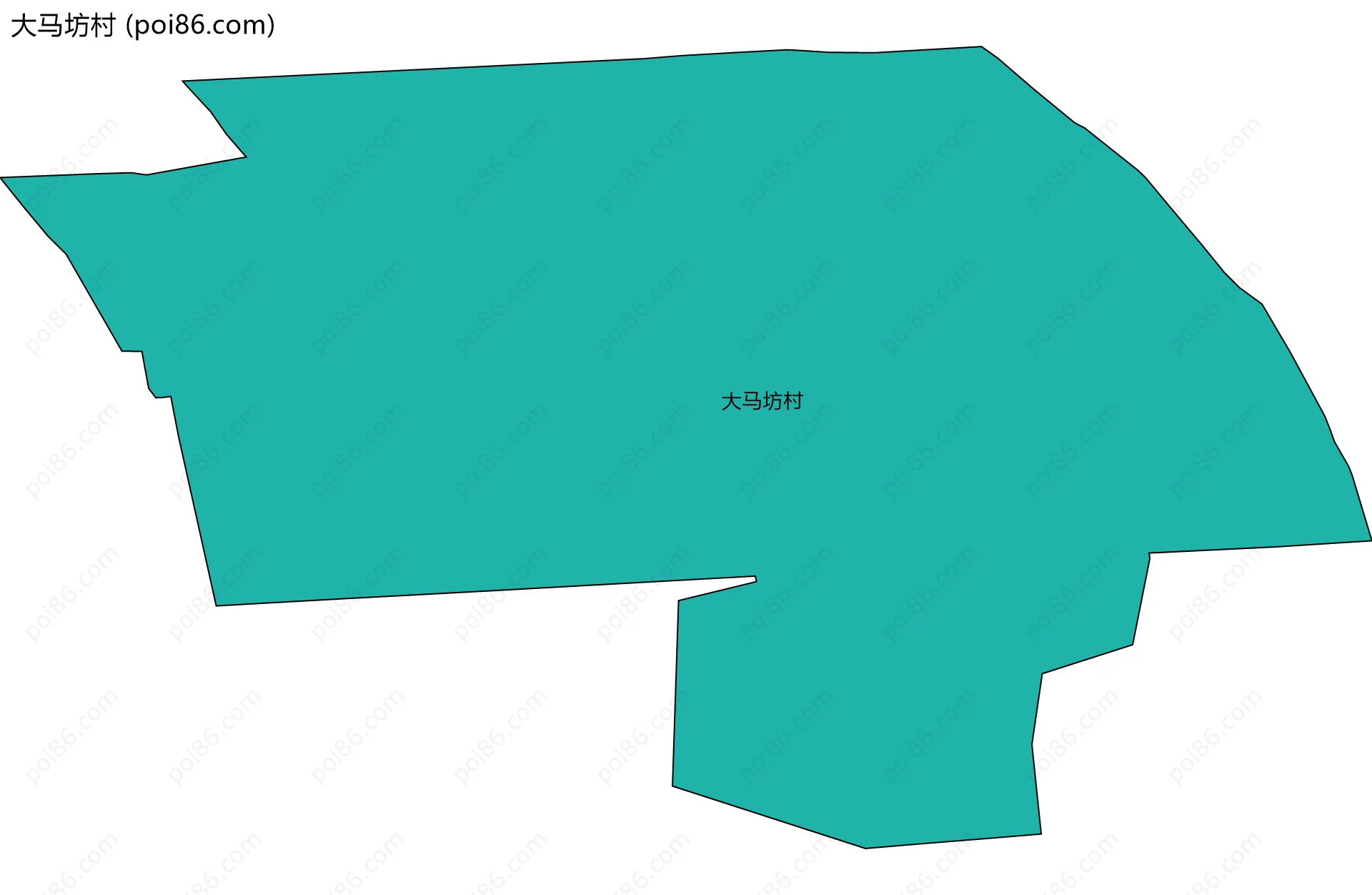 大马坊村边界地图