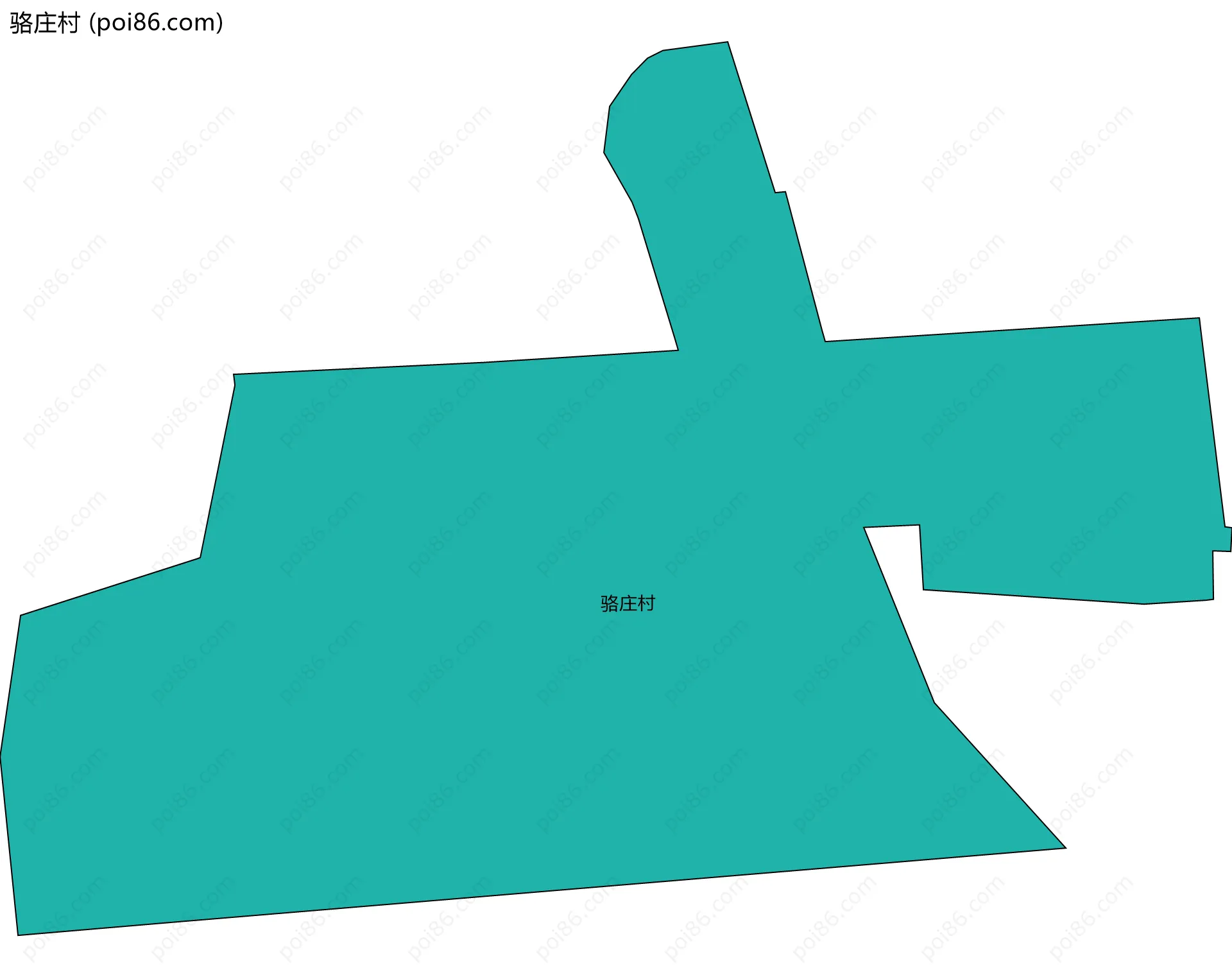 骆庄村边界地图