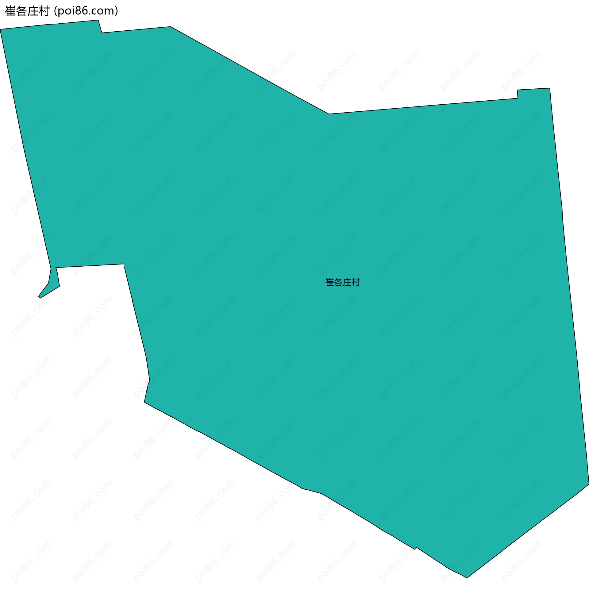 崔各庄村边界地图