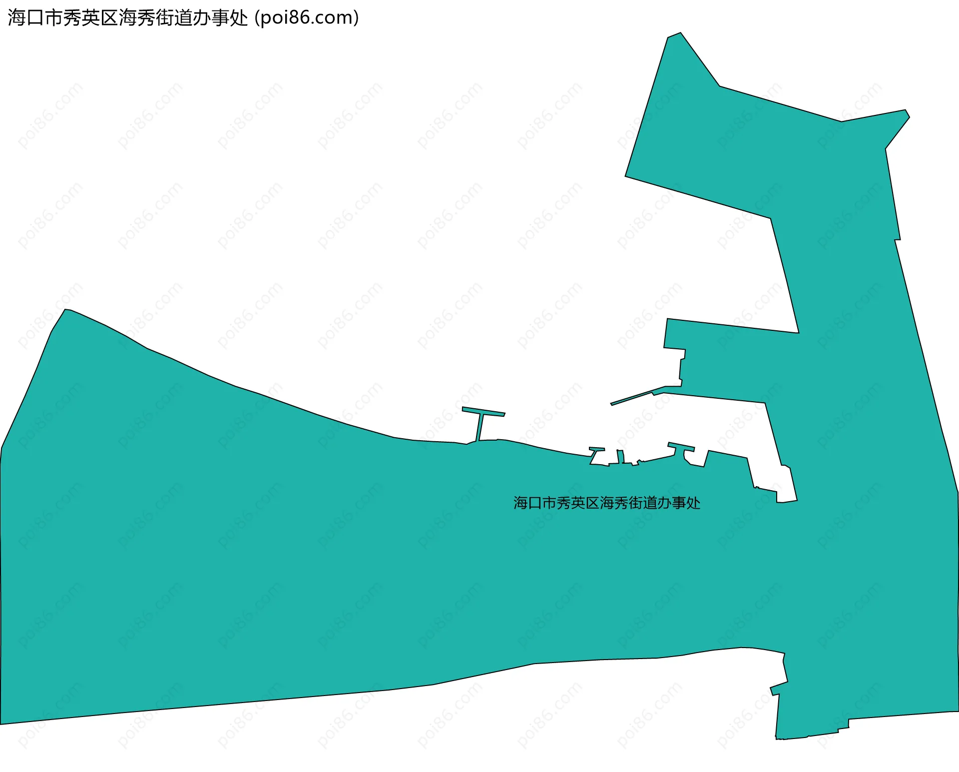 海口市秀英区海秀街道办事处边界地图