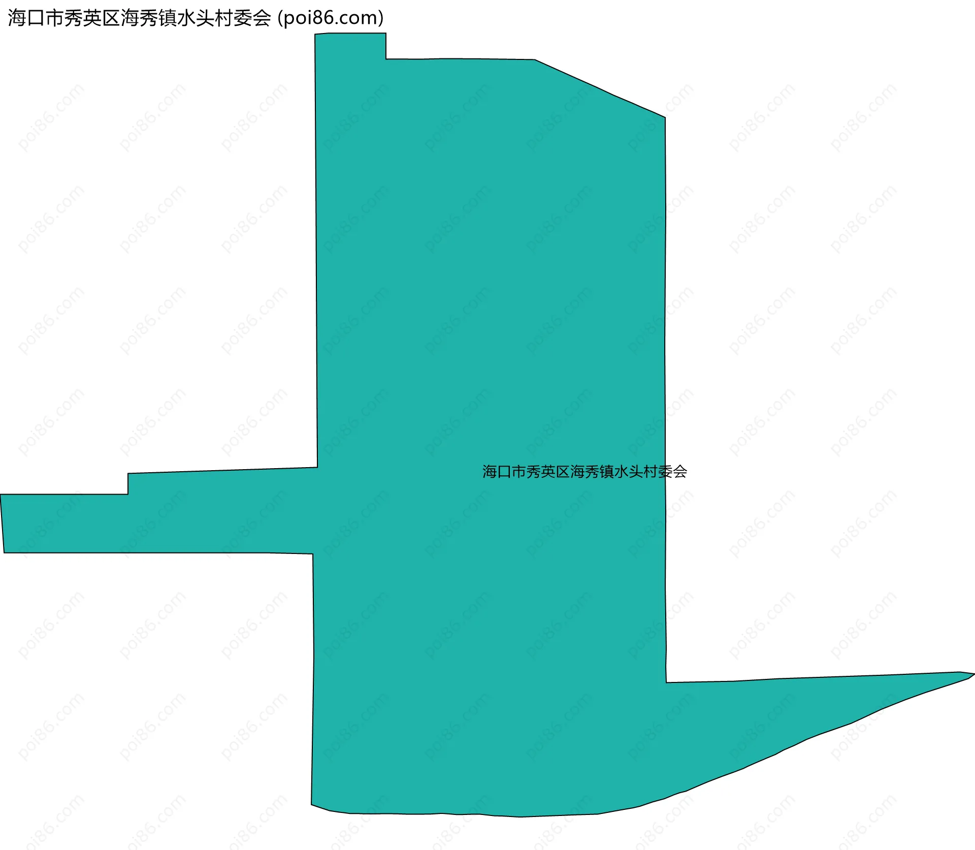 海口市秀英区海秀镇水头村委会边界地图