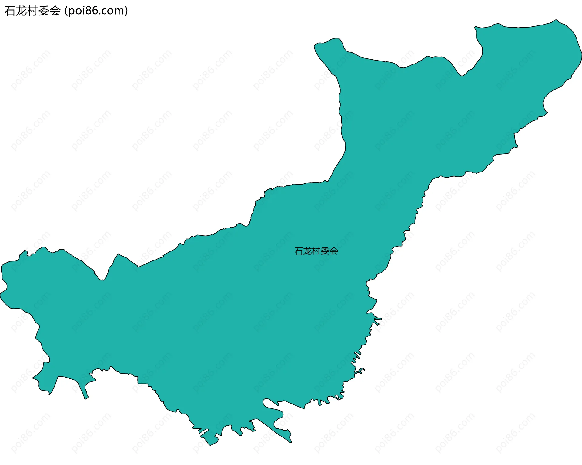 石龙村委会边界地图