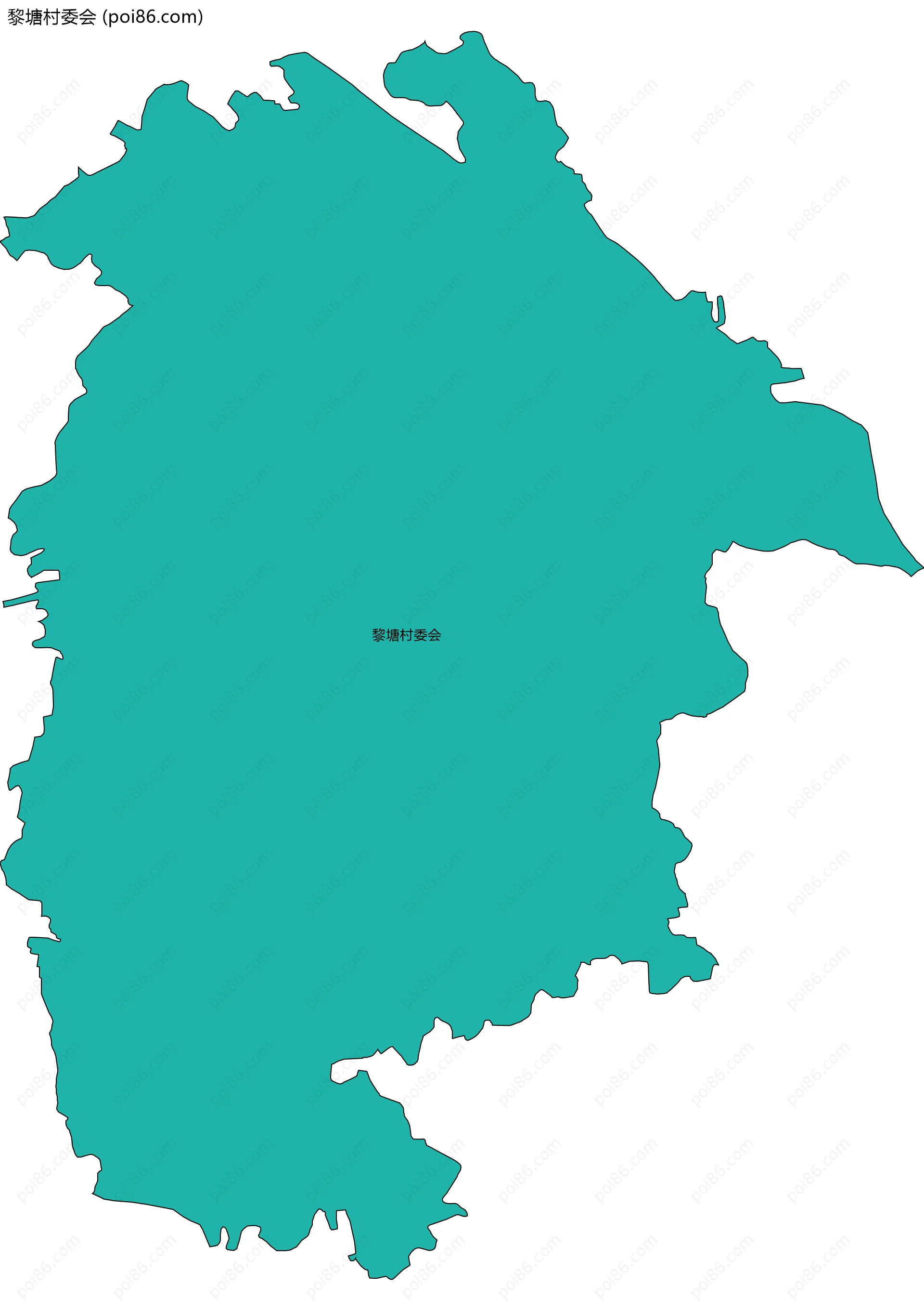 黎塘村委会边界地图