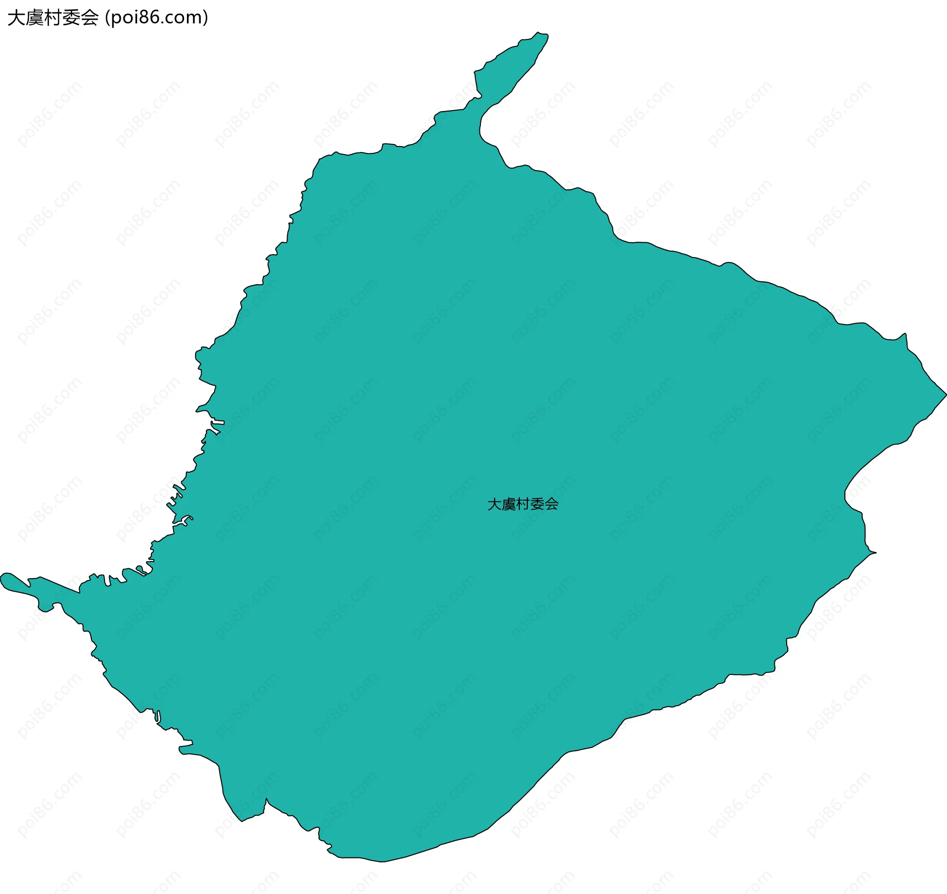 大虞村委会边界地图