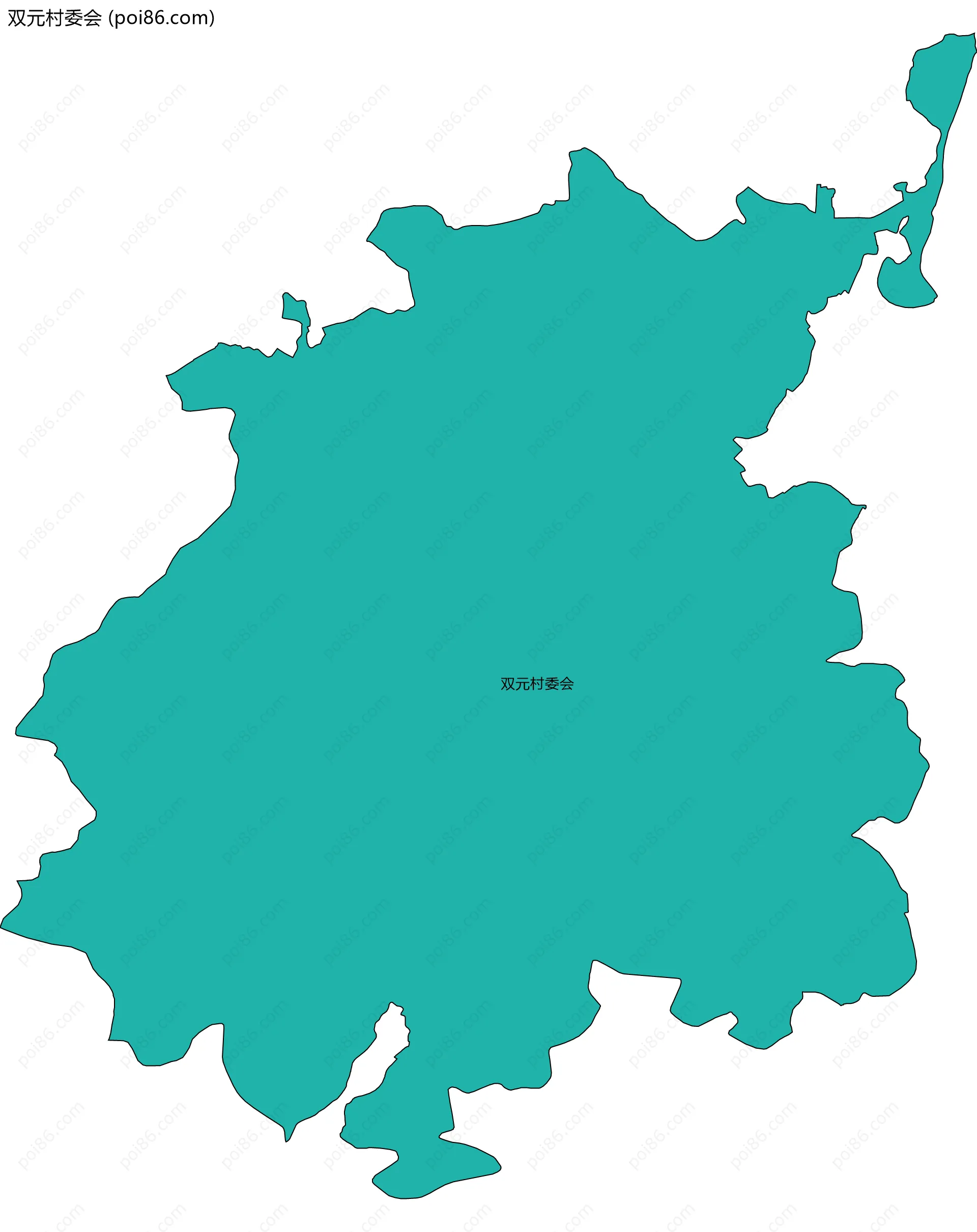 双元村委会边界地图