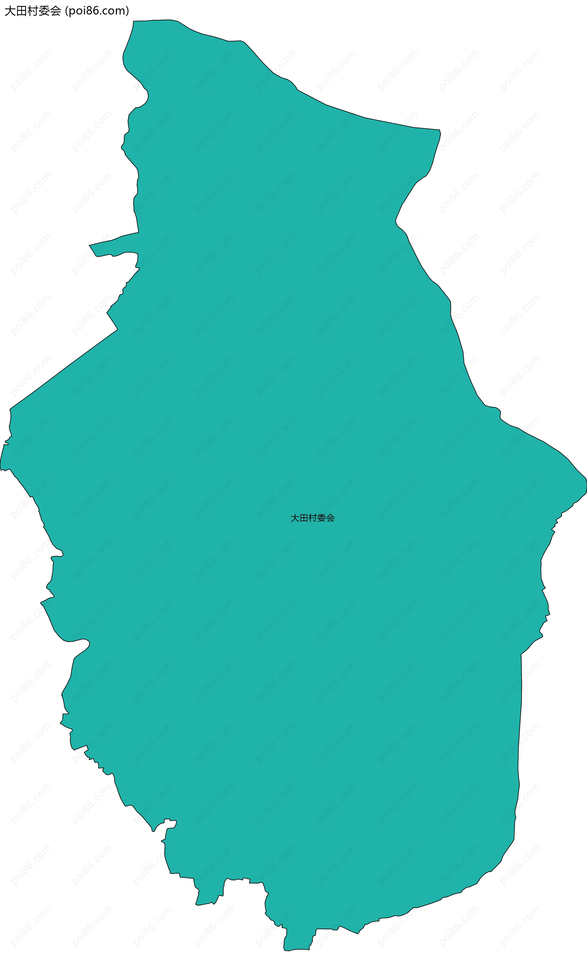 大田村委会边界地图