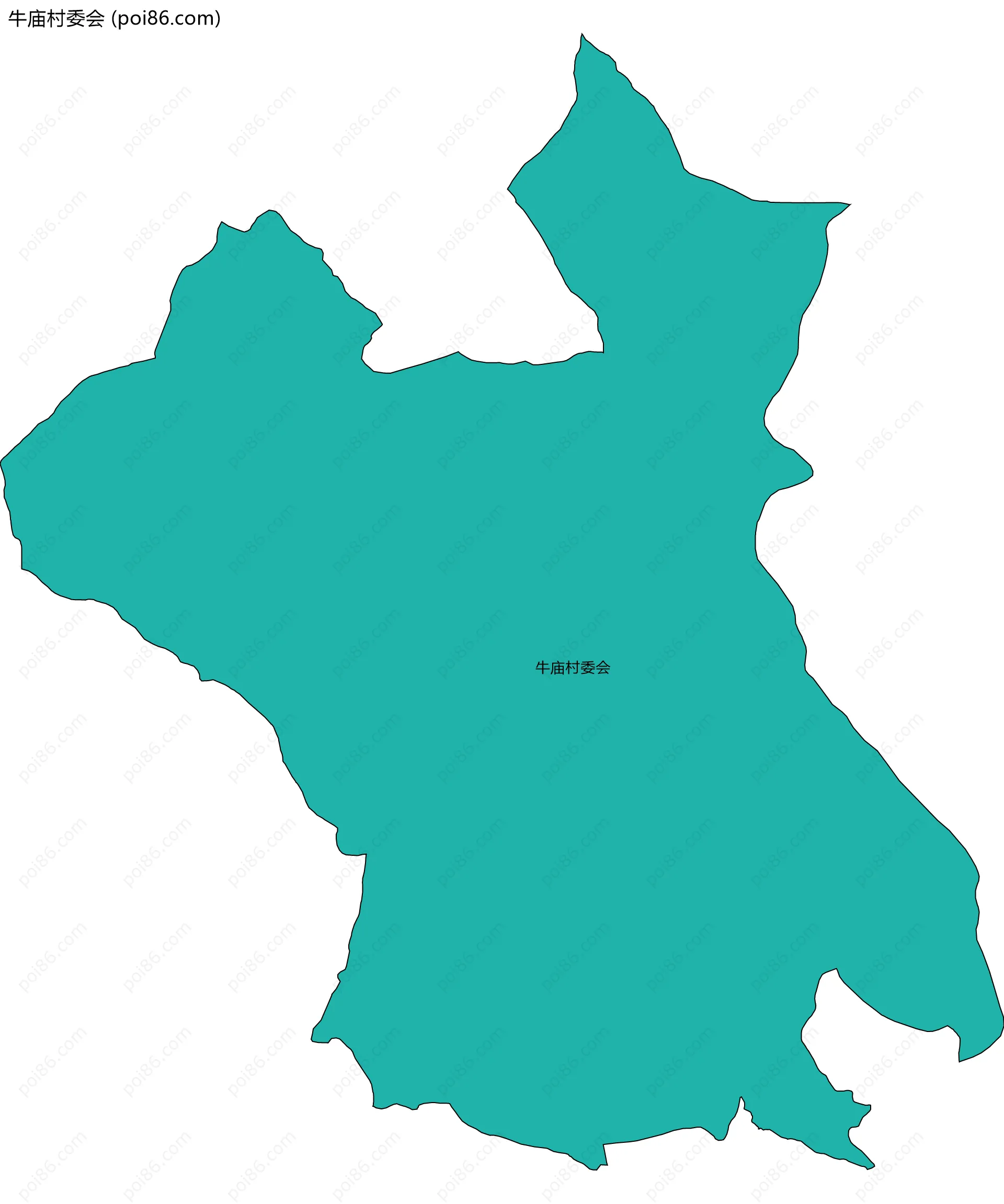 牛庙村委会边界地图