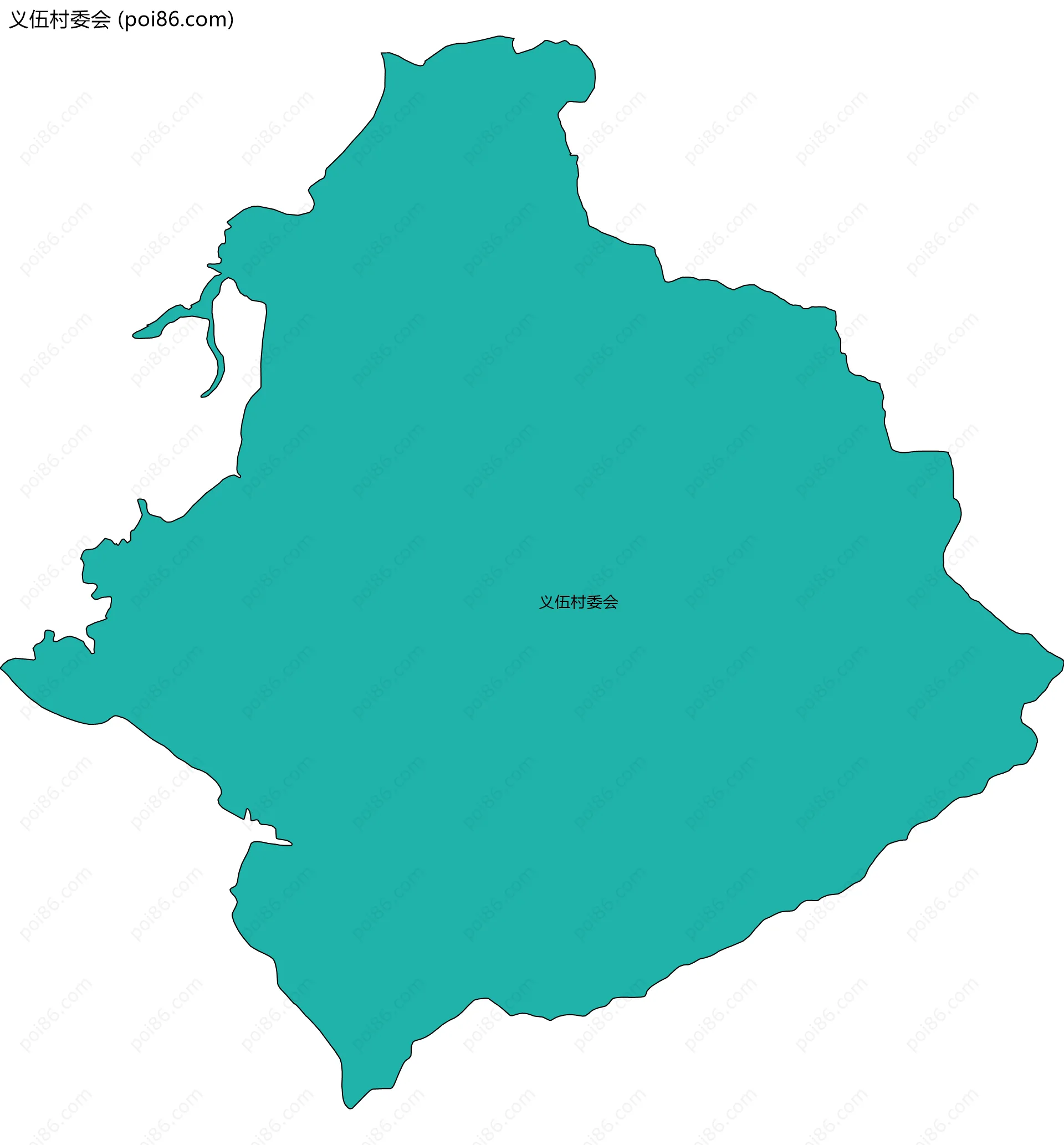 义伍村委会边界地图