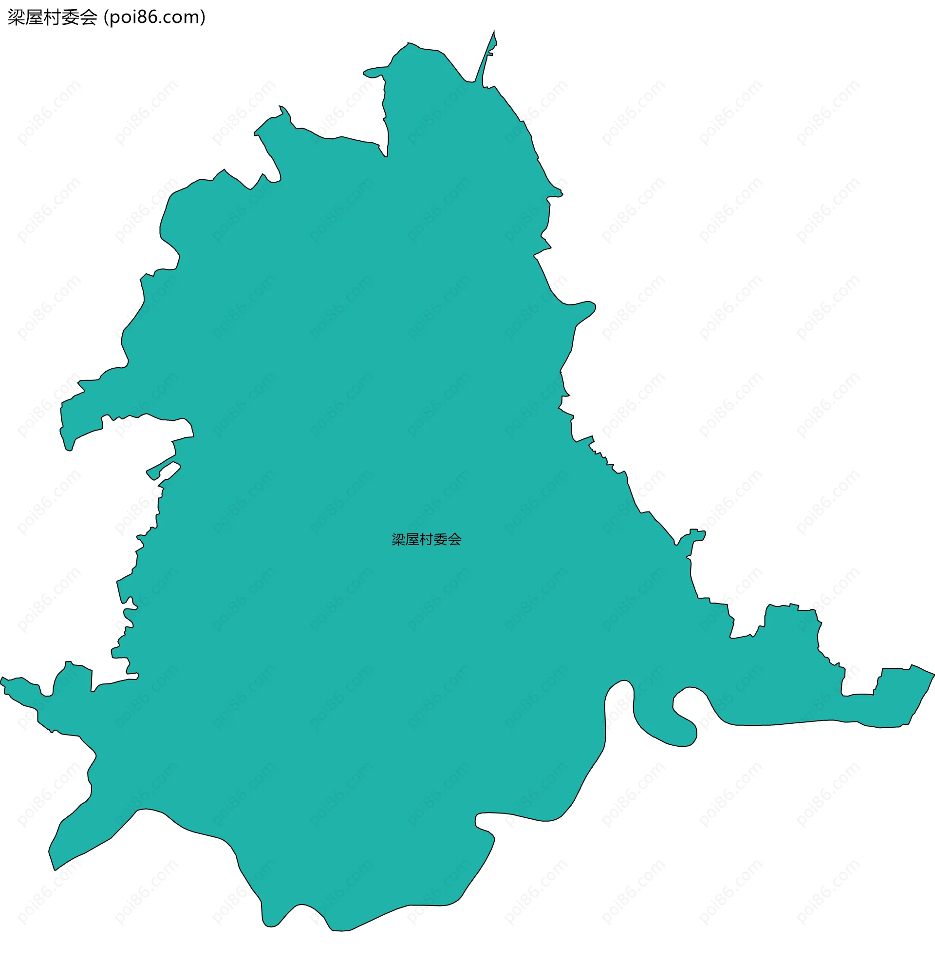 梁屋村委会边界地图