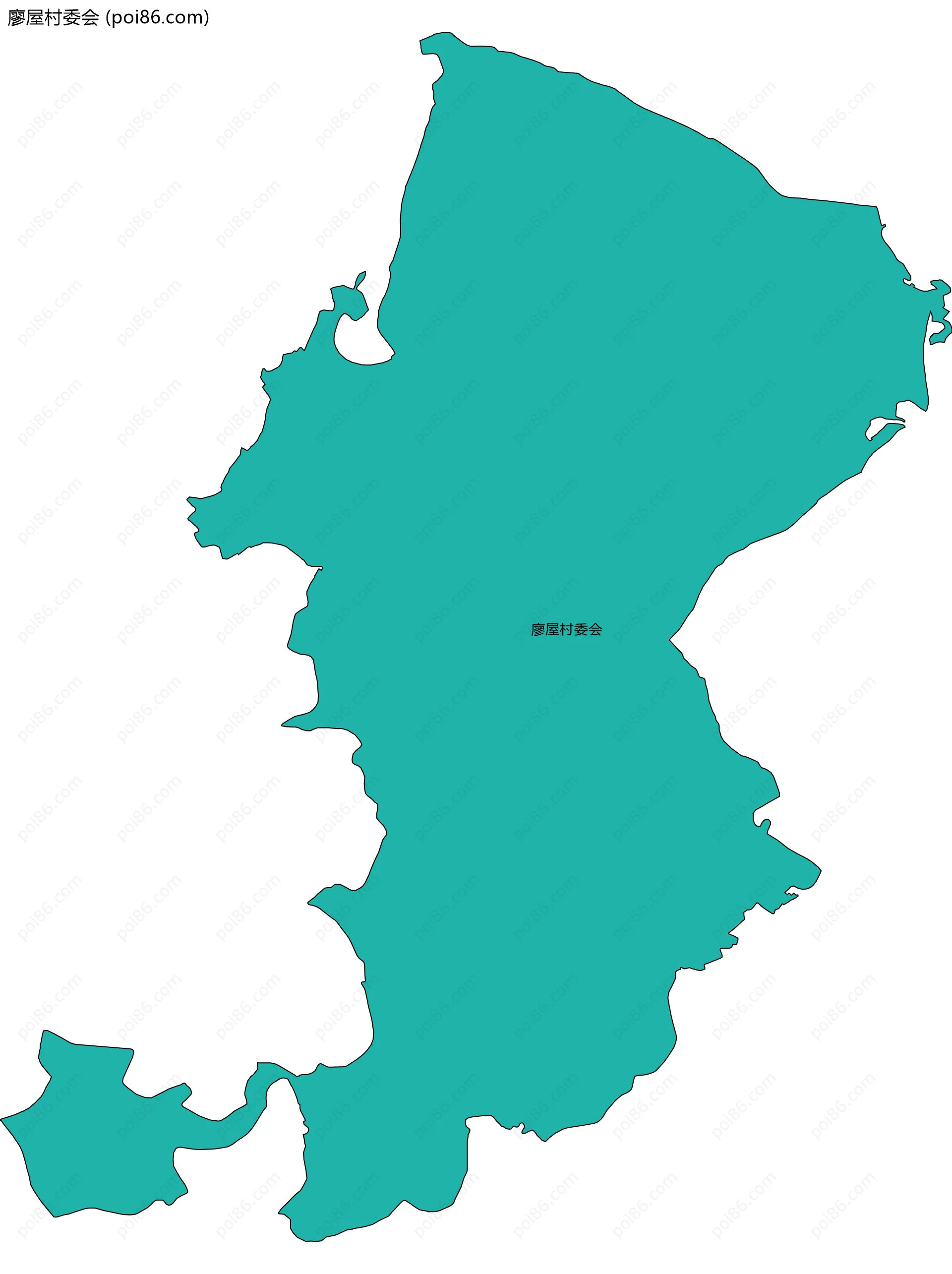 廖屋村委会边界地图