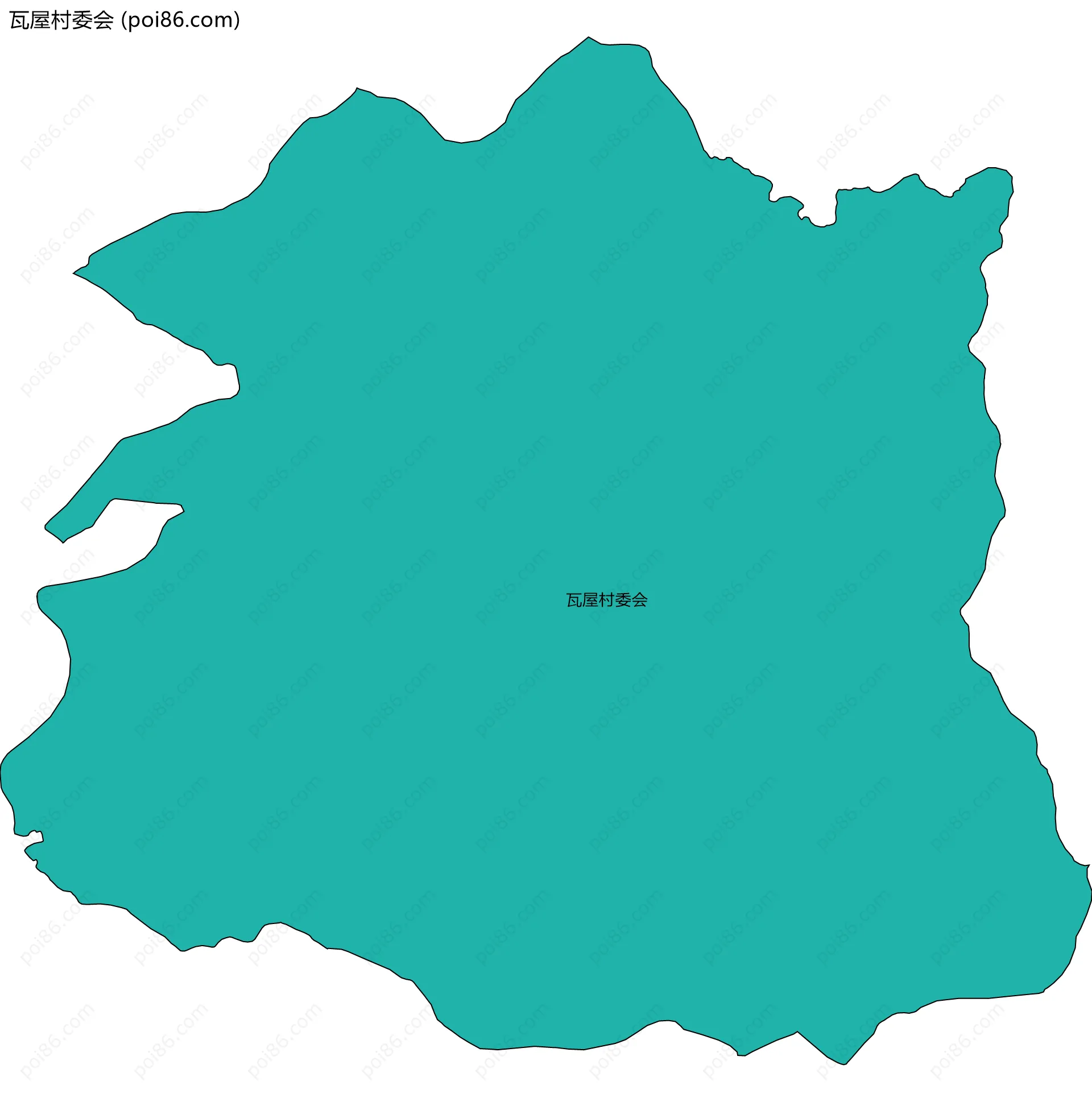 瓦屋村委会边界地图