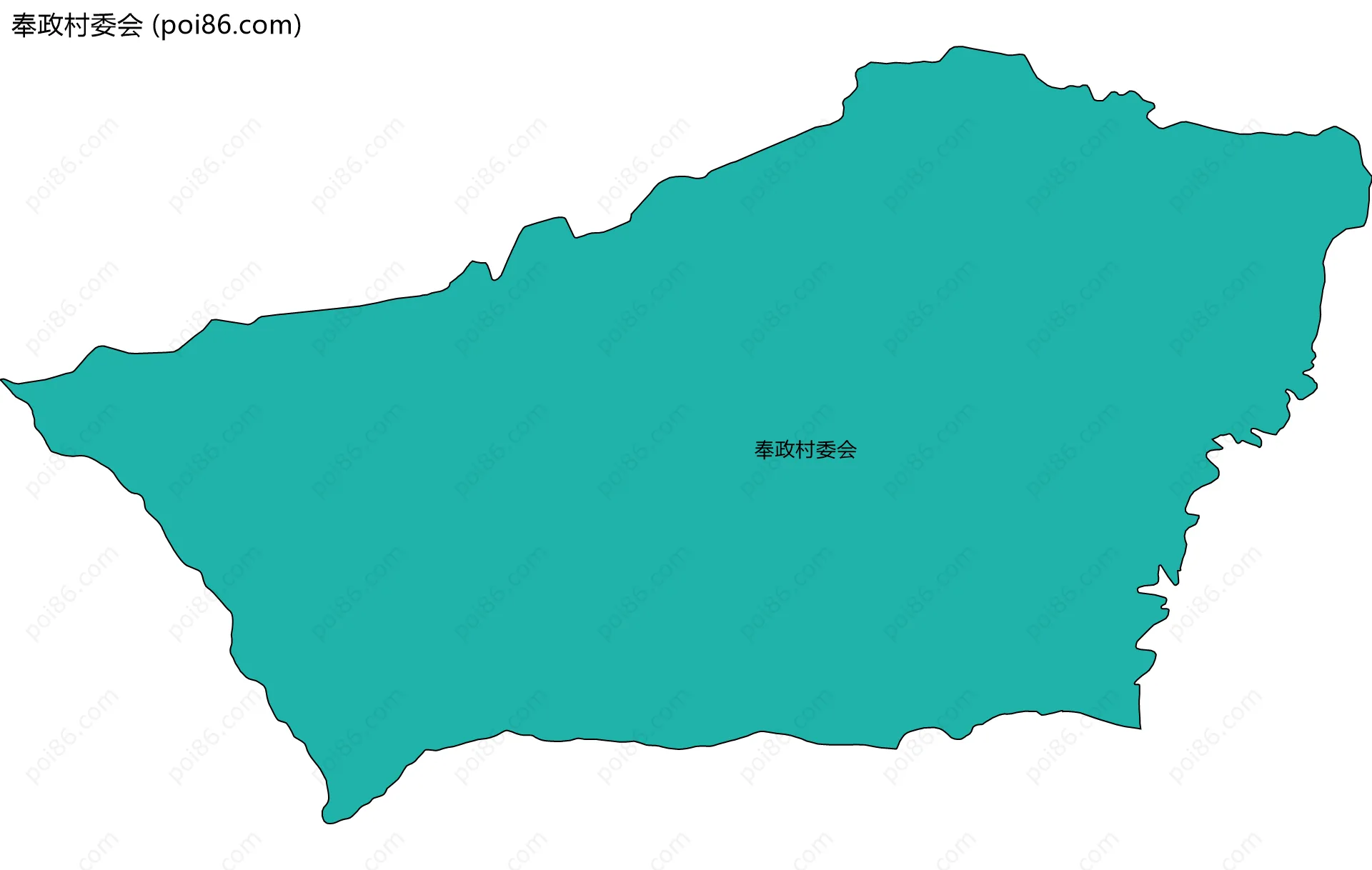 奉政村委会边界地图