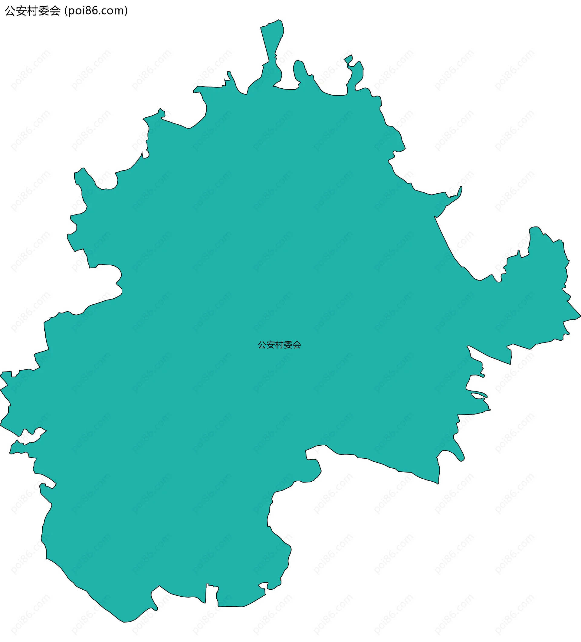 公安村委会边界地图