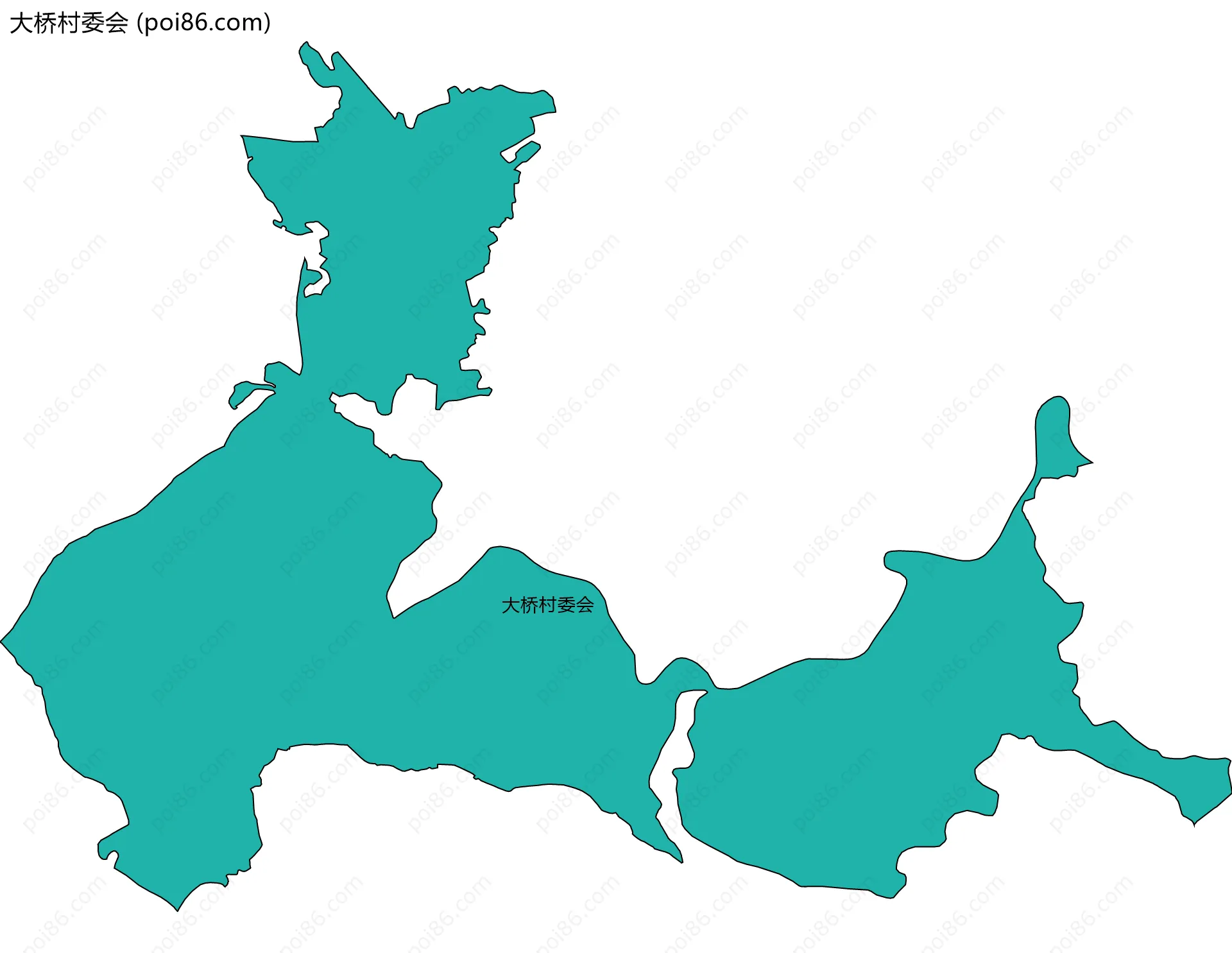 大桥村委会边界地图