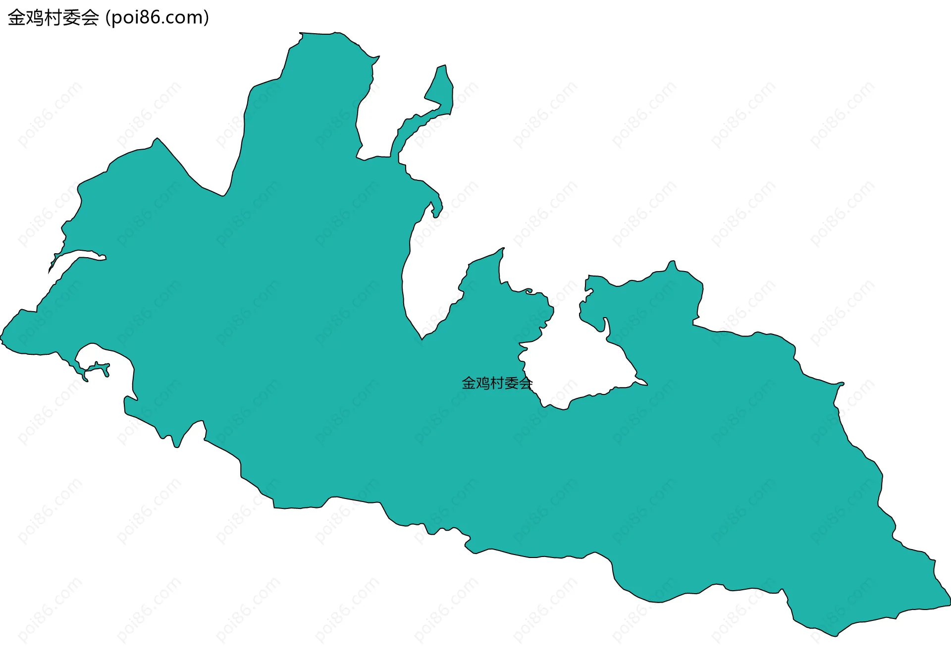 金鸡村委会边界地图