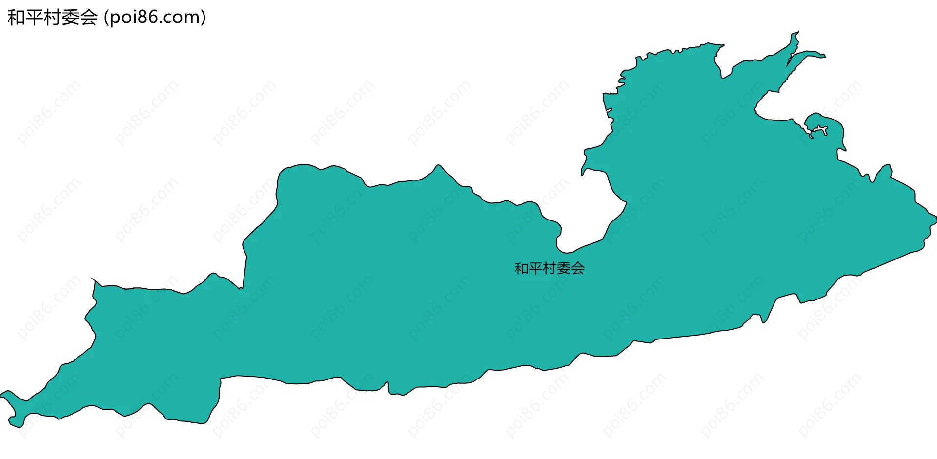 和平村委会边界地图