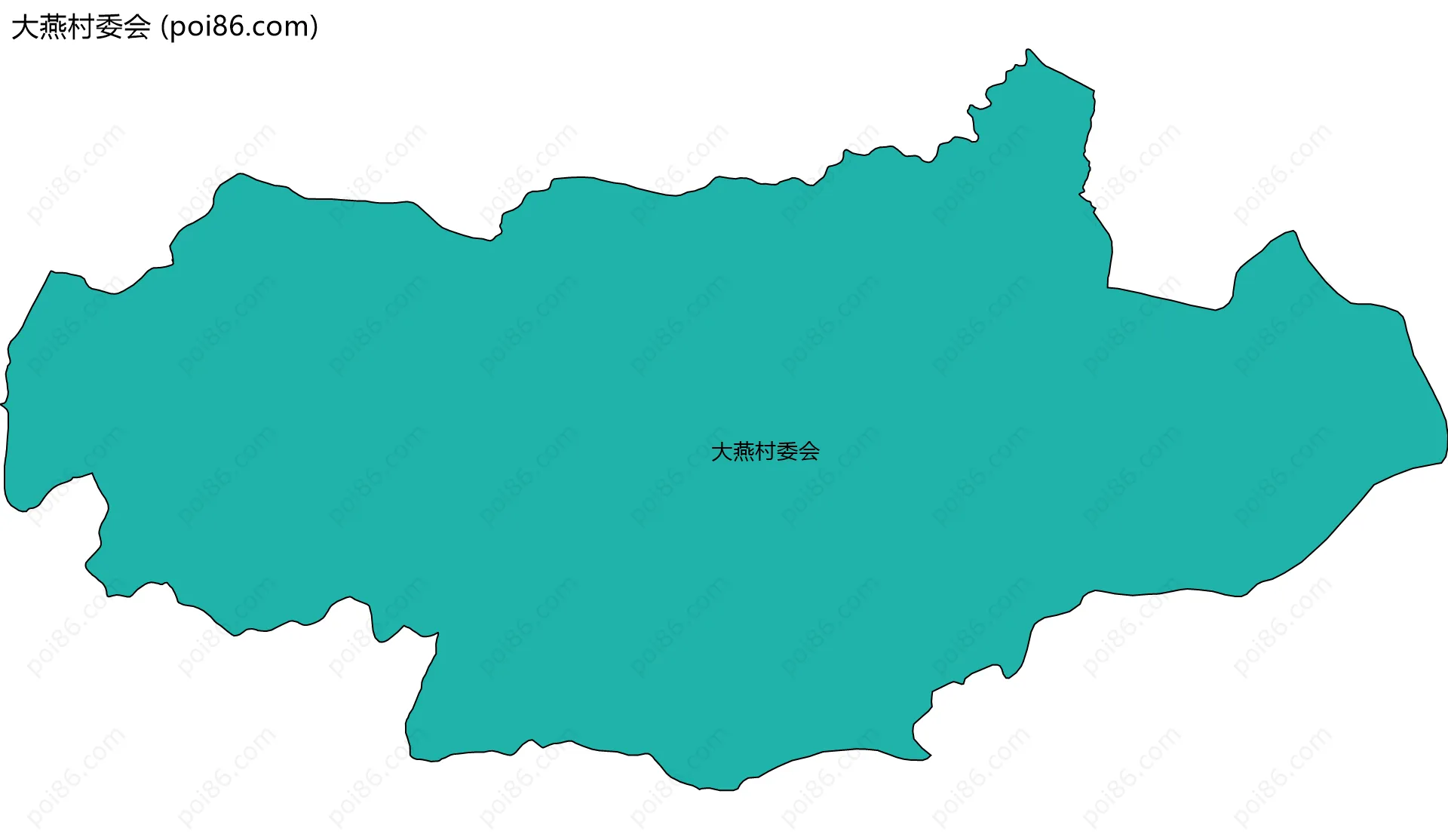 大燕村委会边界地图
