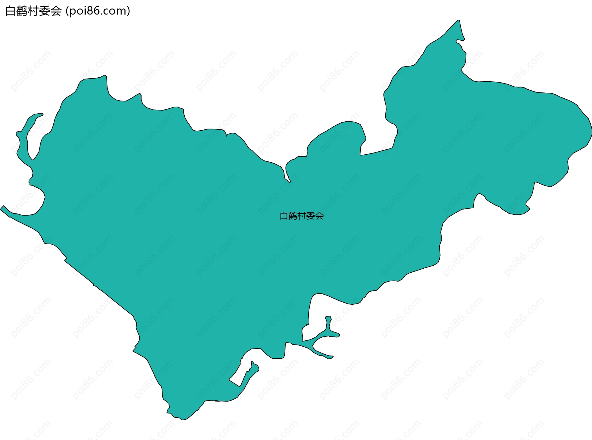 白鹤村委会边界地图
