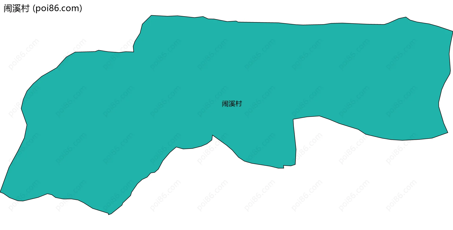 闹溪村边界地图