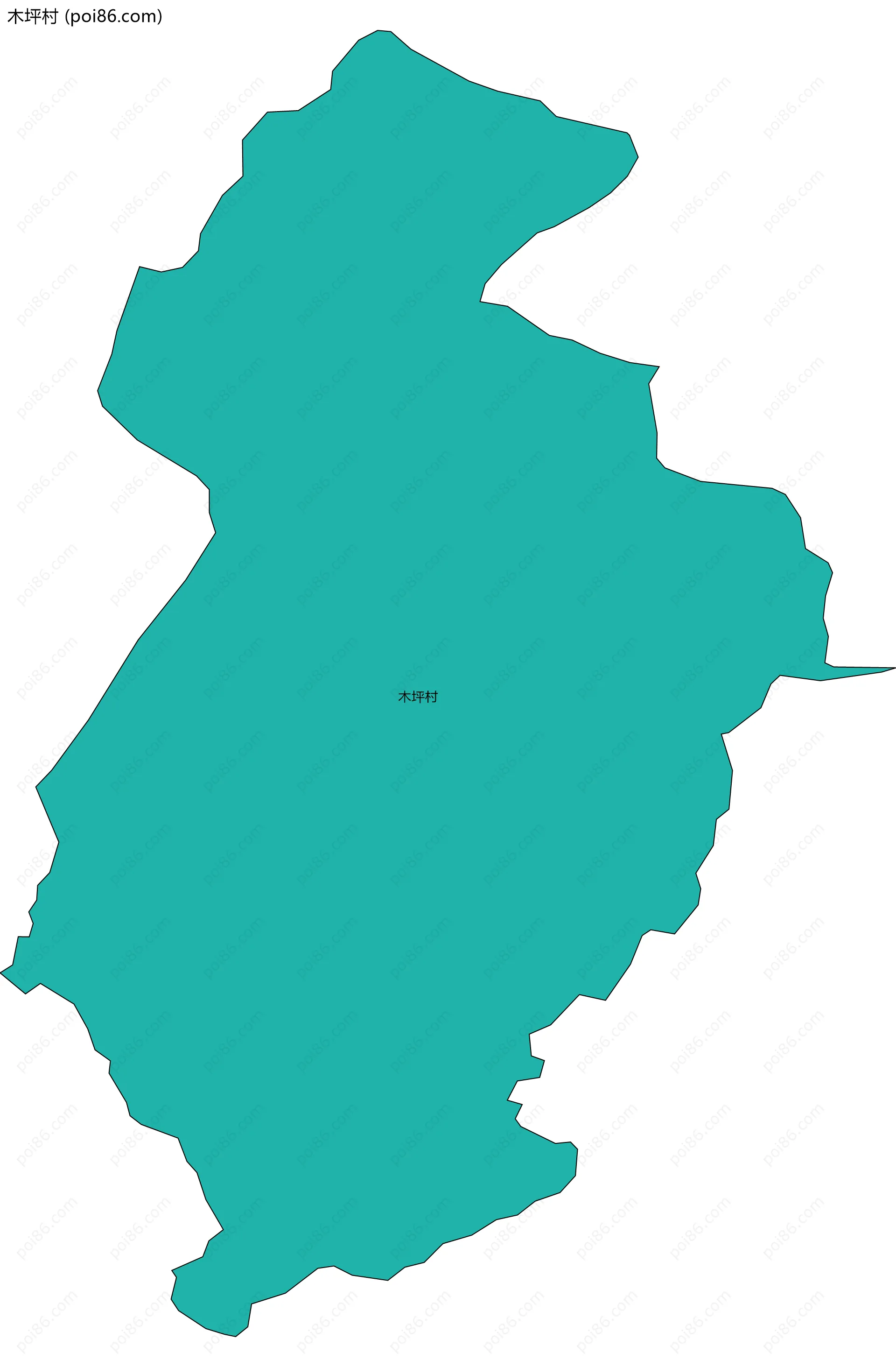 木坪村边界地图