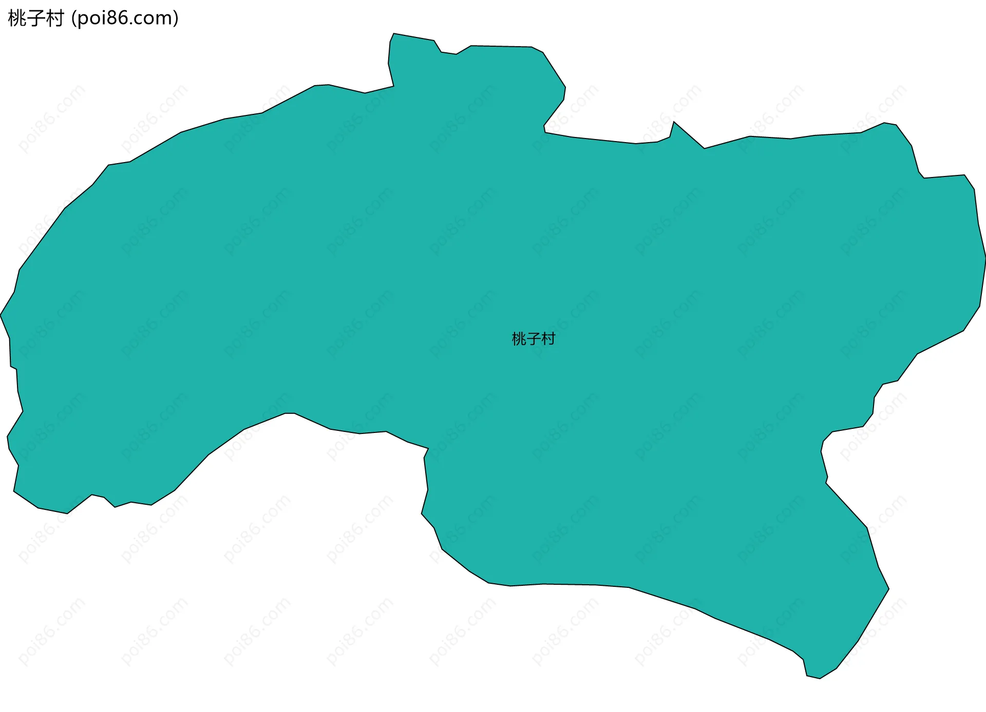 桃子村边界地图