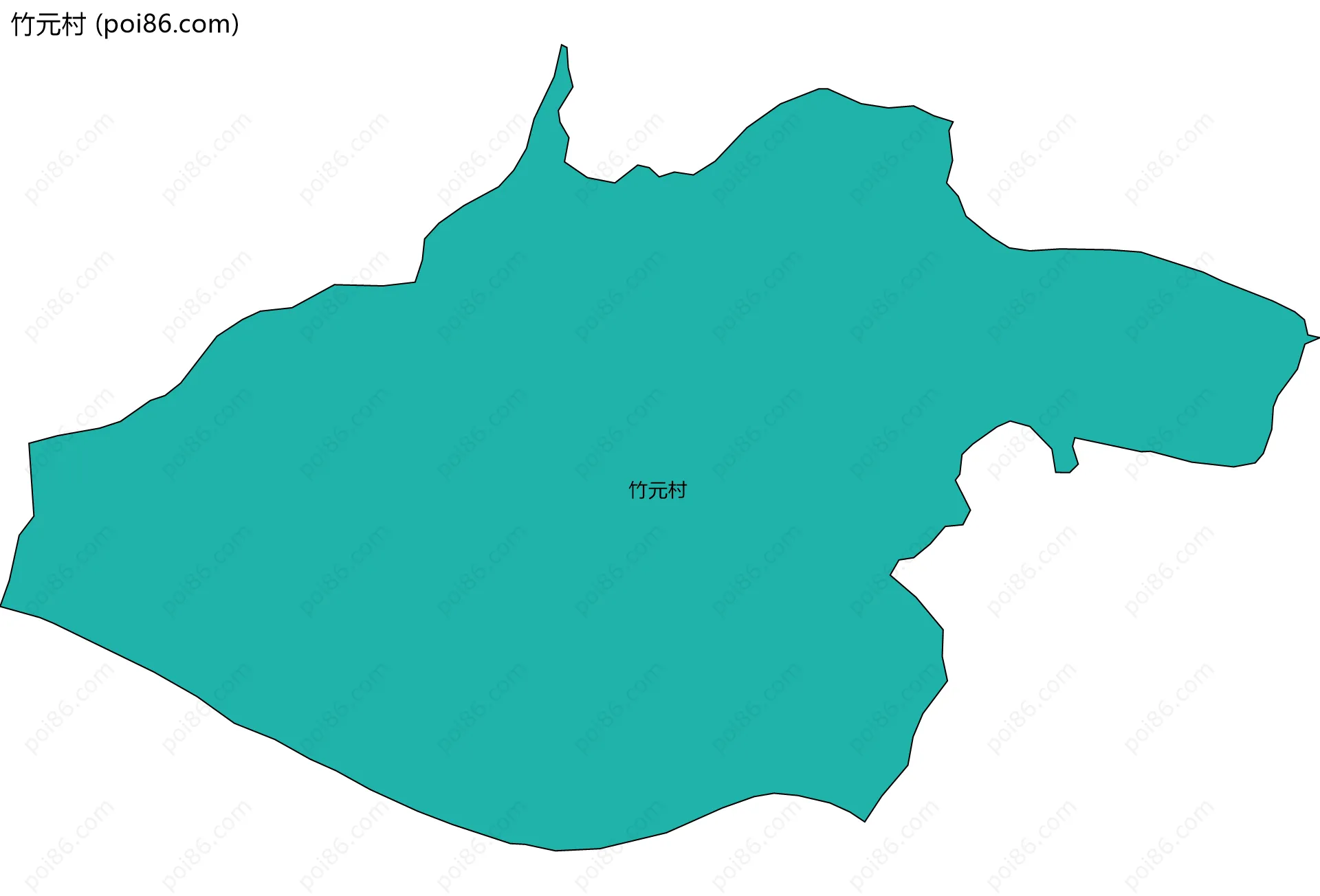 竹元村边界地图