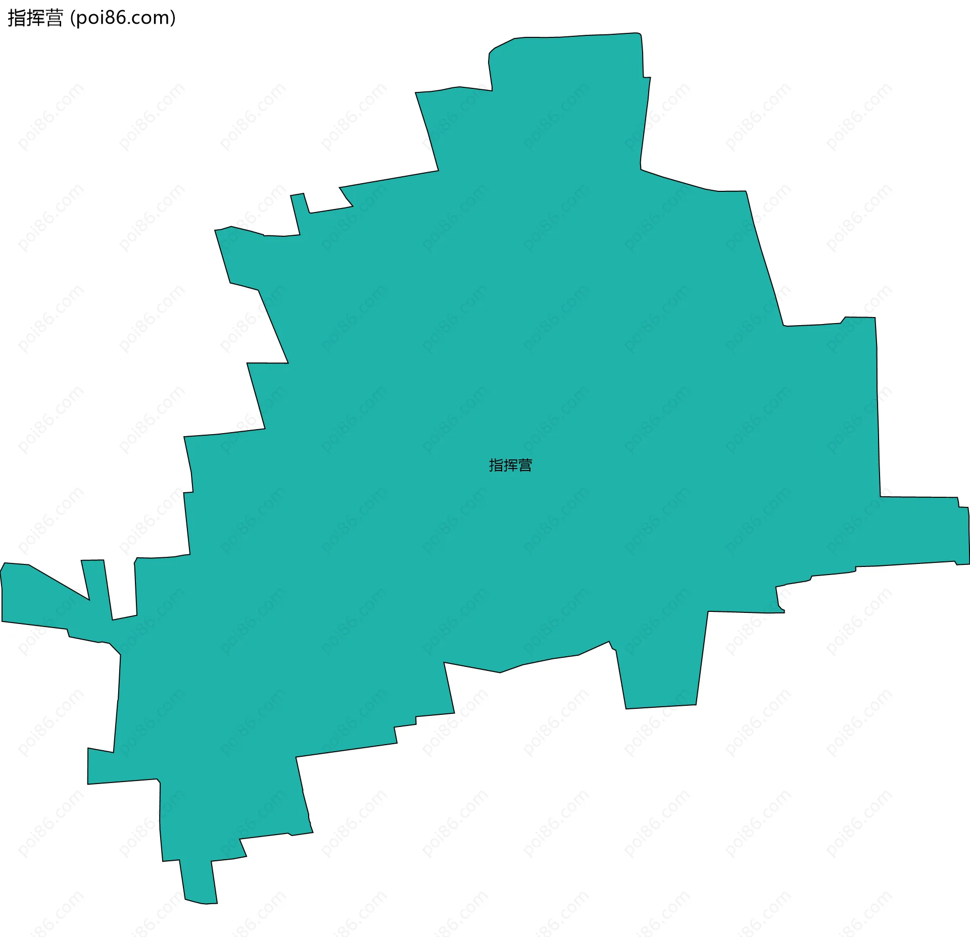 指挥营边界地图