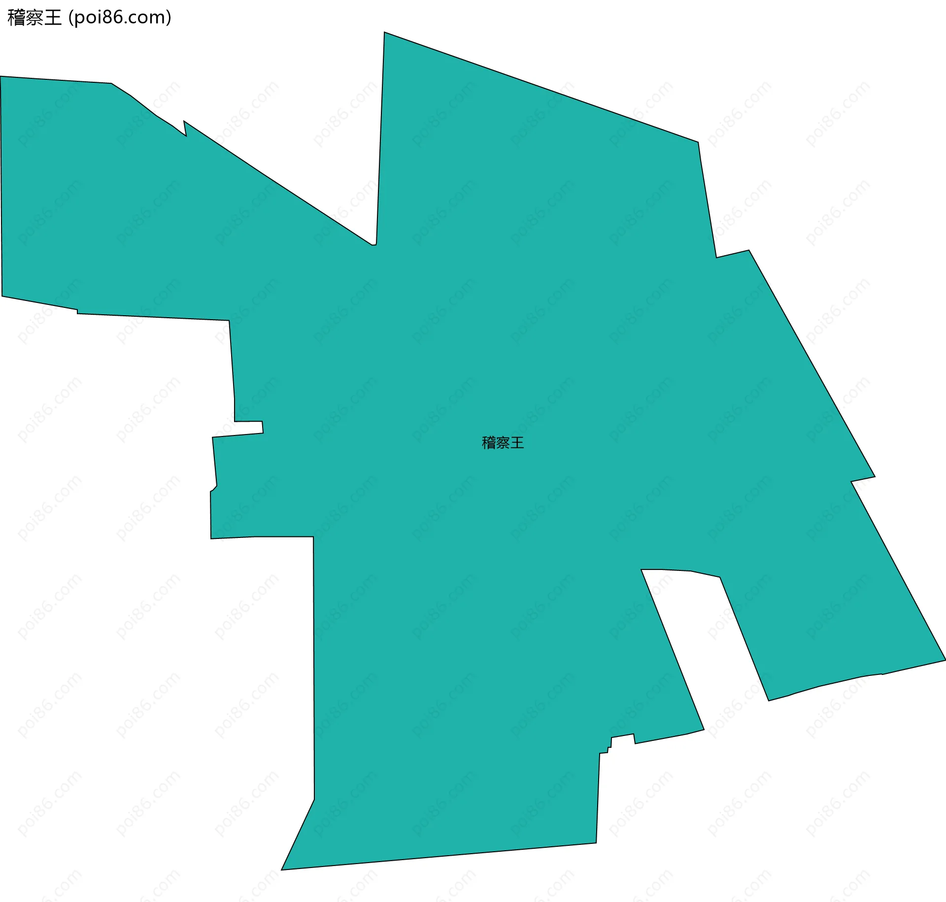 稽察王边界地图