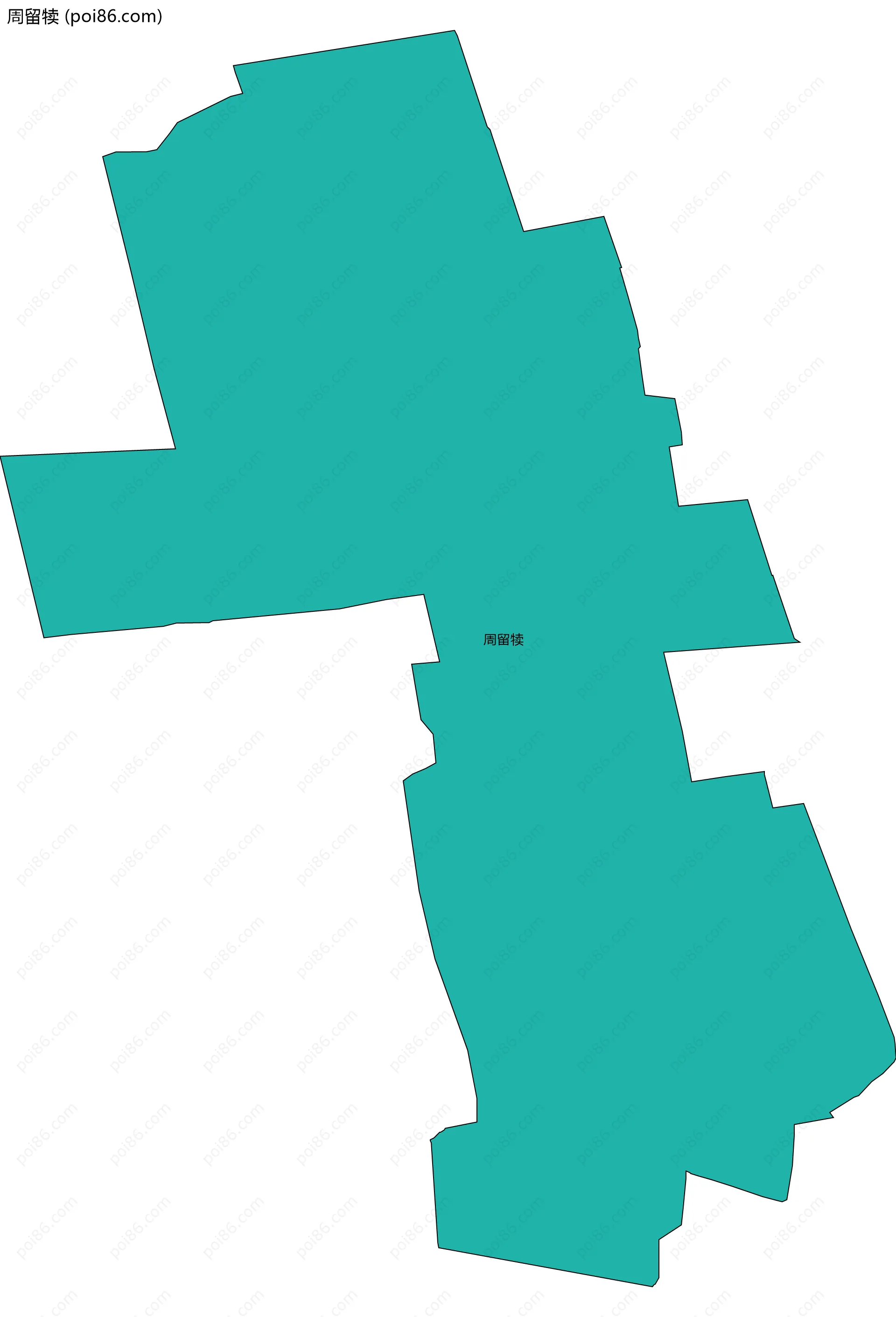 周留犊边界地图