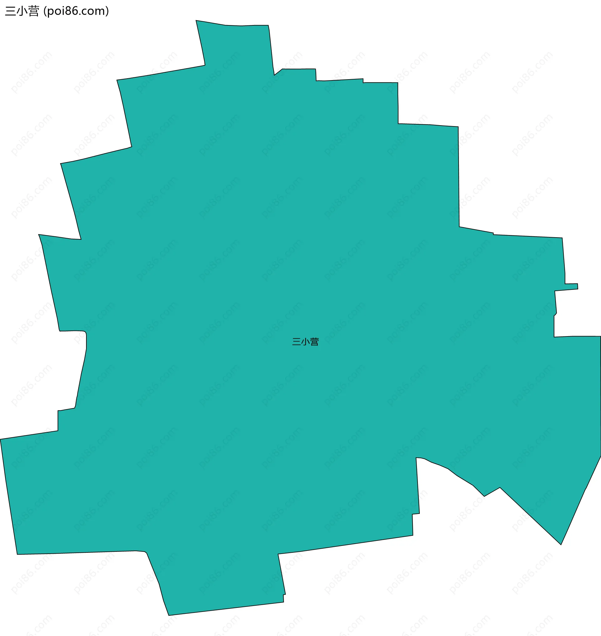 三小营边界地图