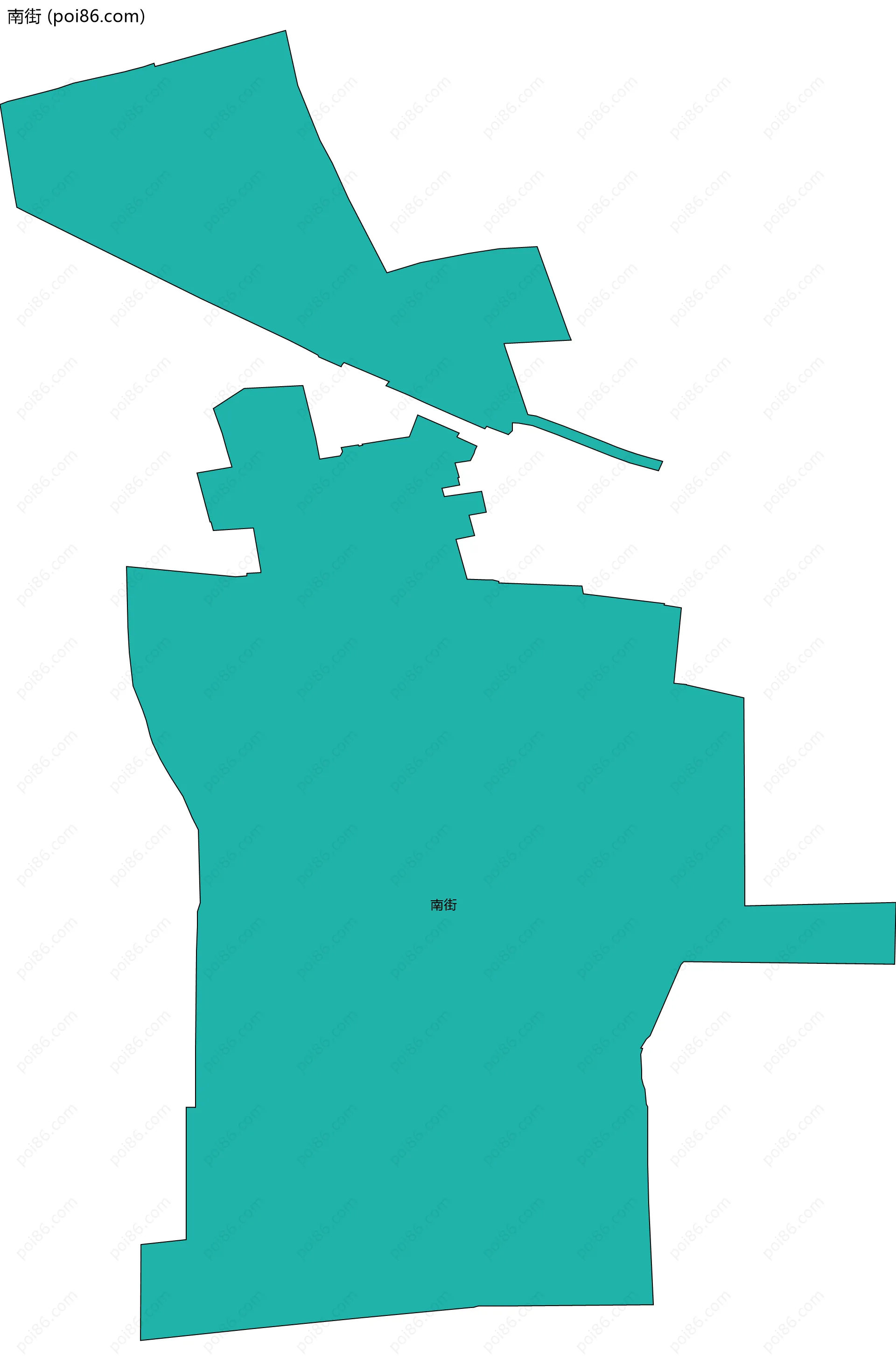 南街边界地图