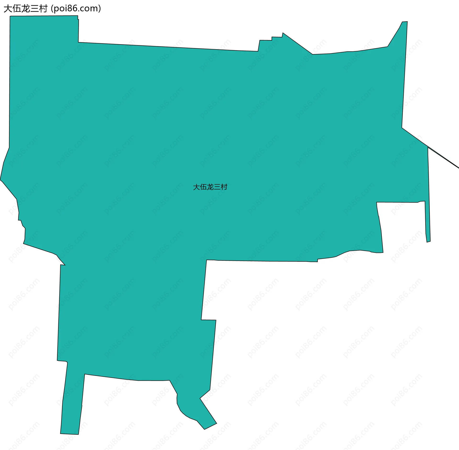 大伍龙三村边界地图