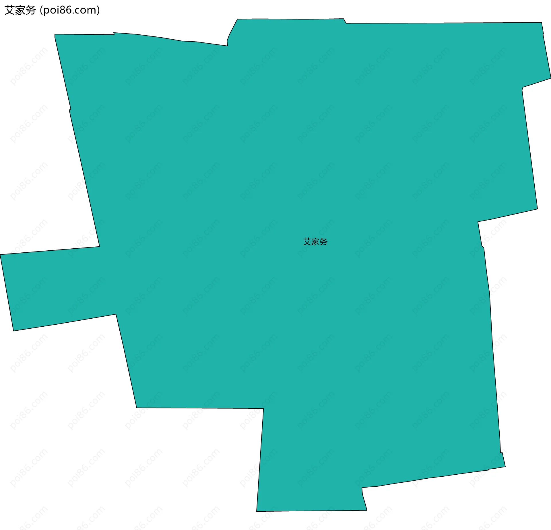 艾家务边界地图