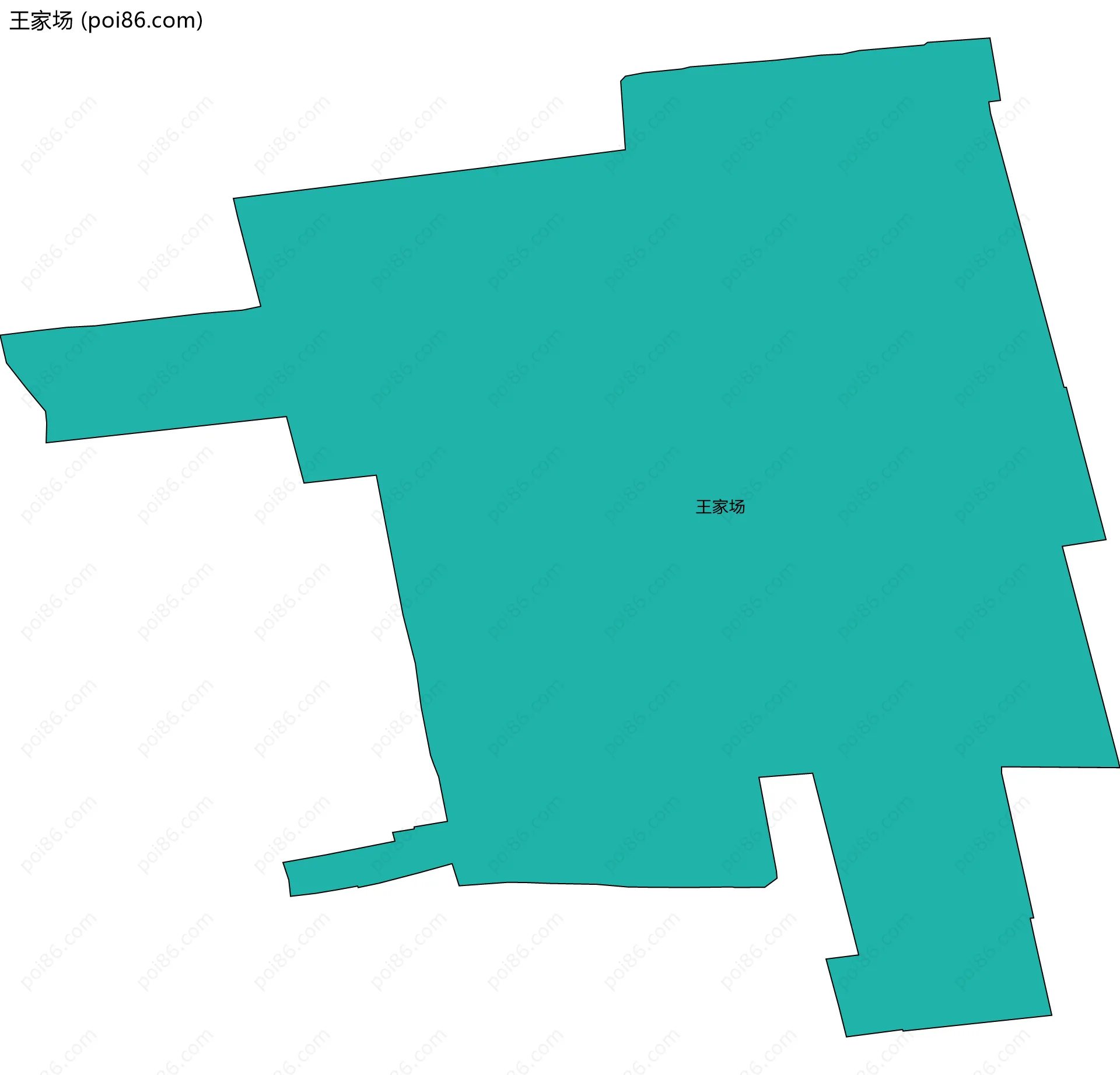 王家场边界地图