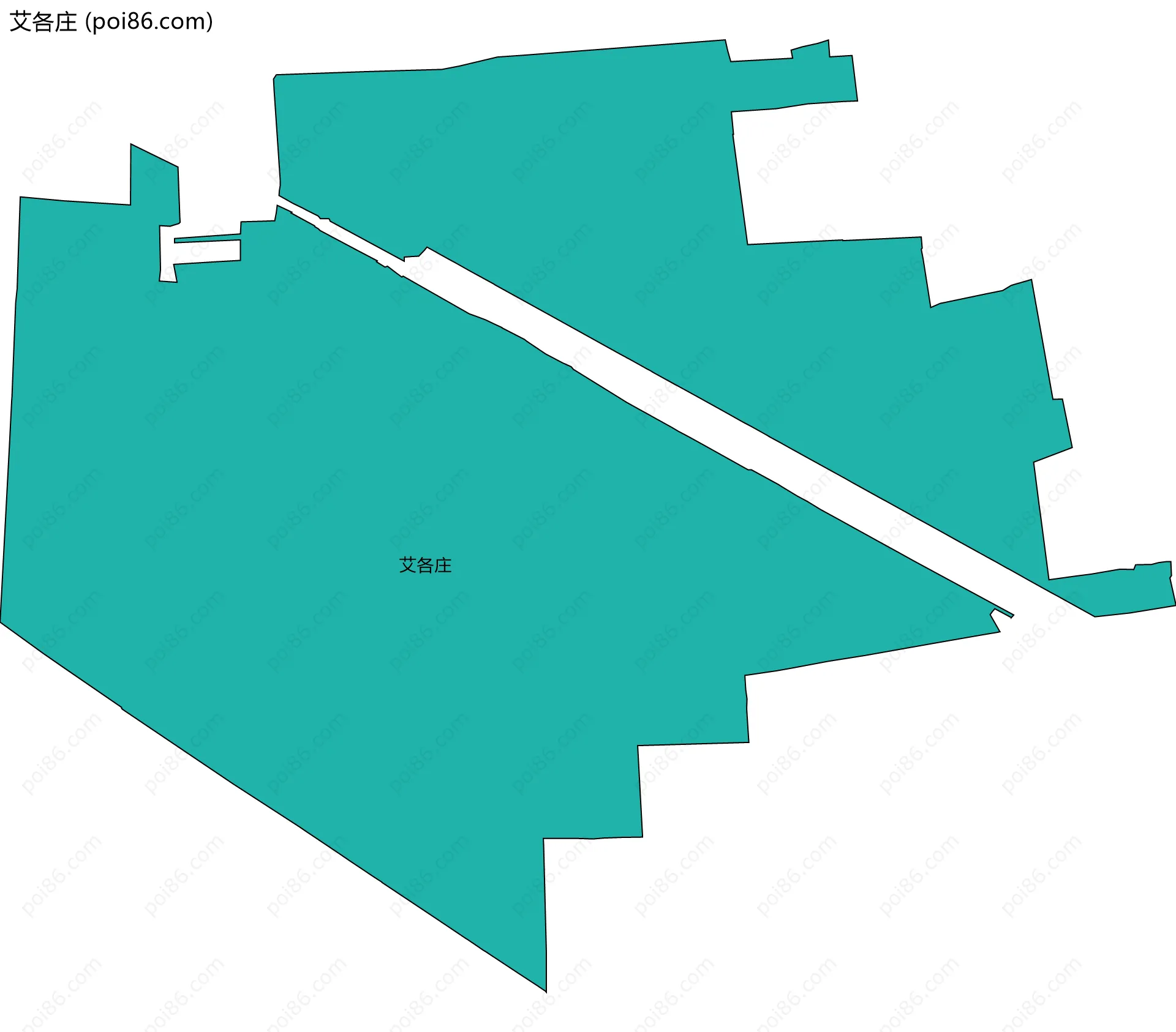艾各庄边界地图
