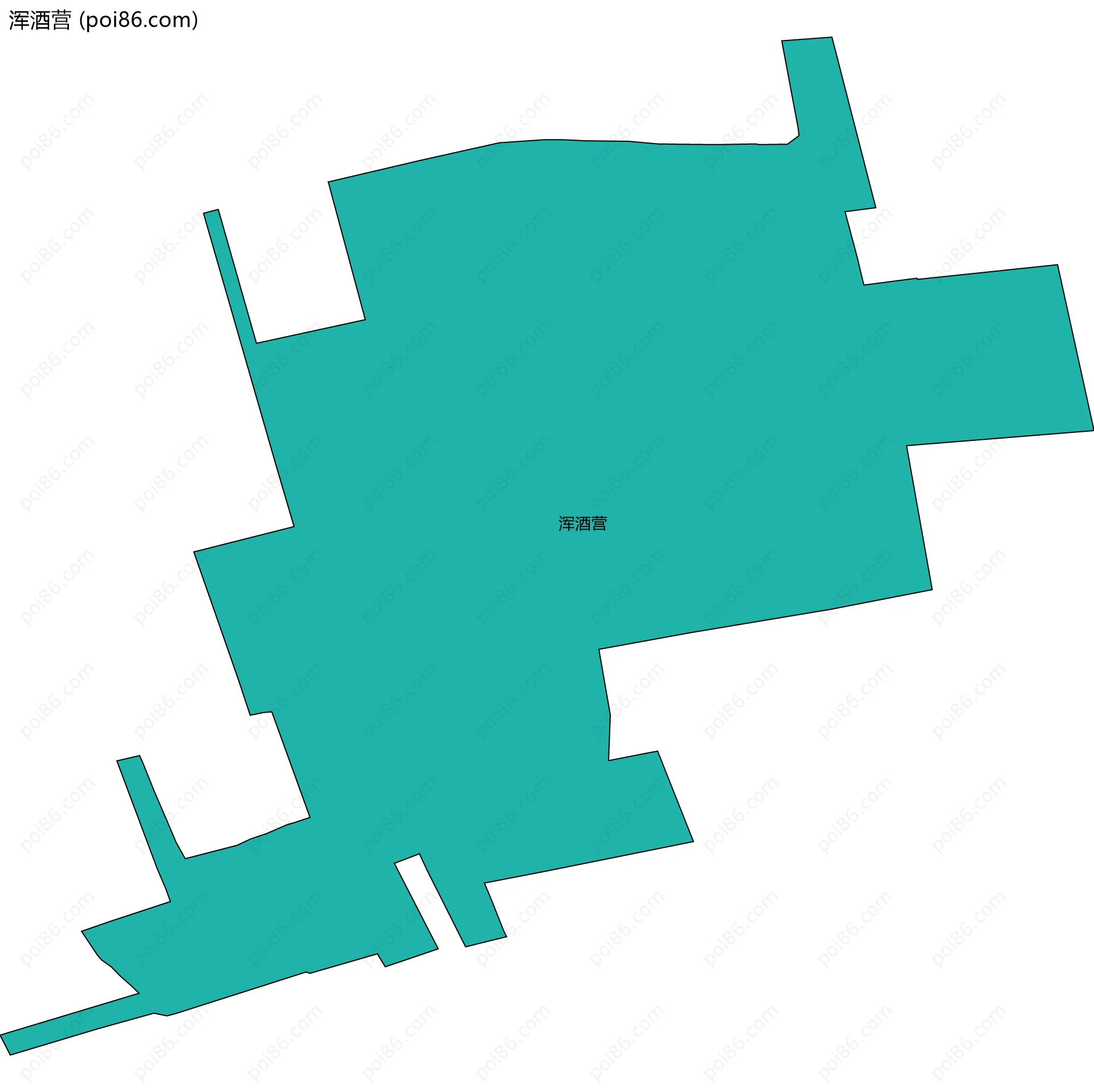 浑酒营边界地图