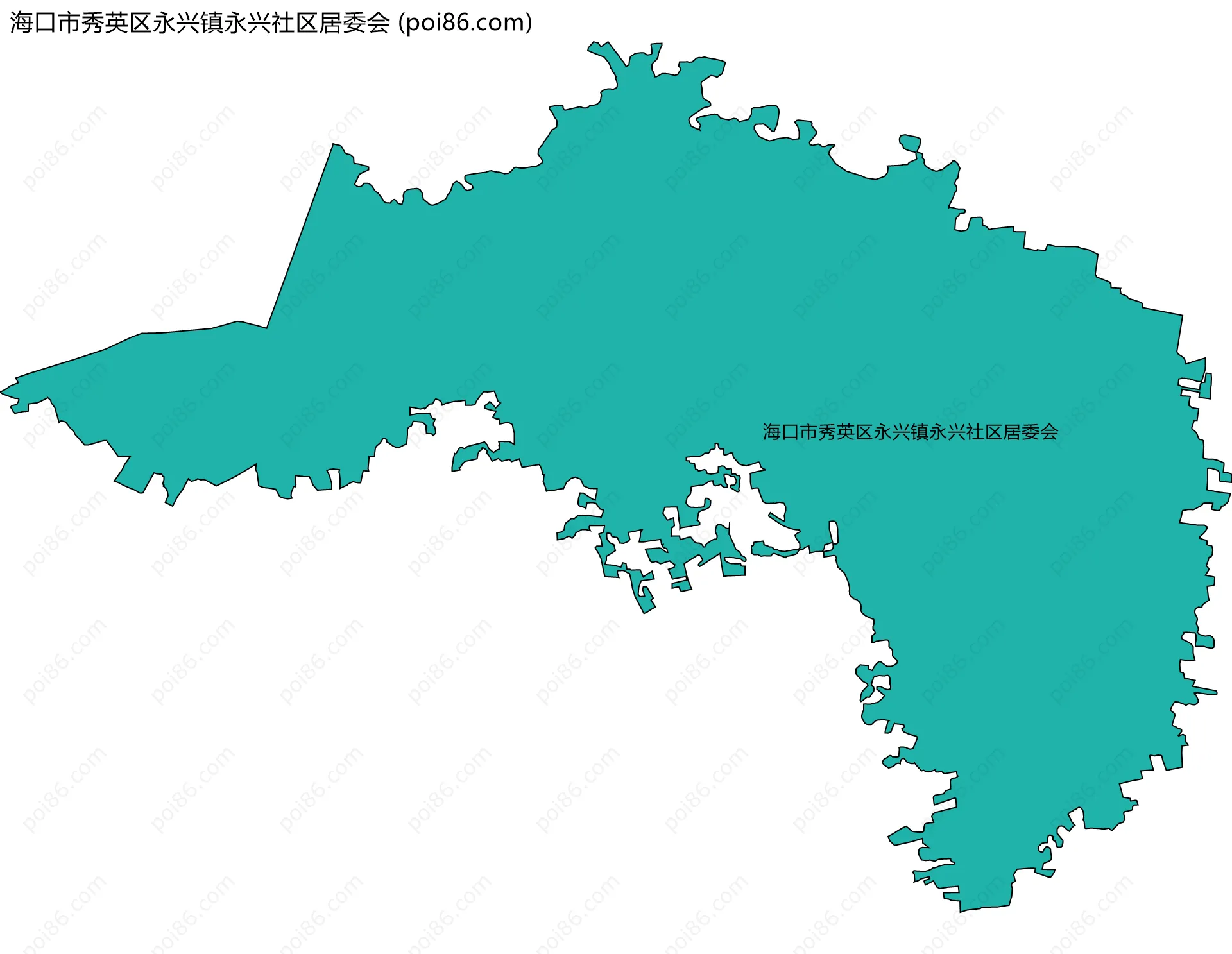 海口市秀英区永兴镇永兴社区居委会边界地图
