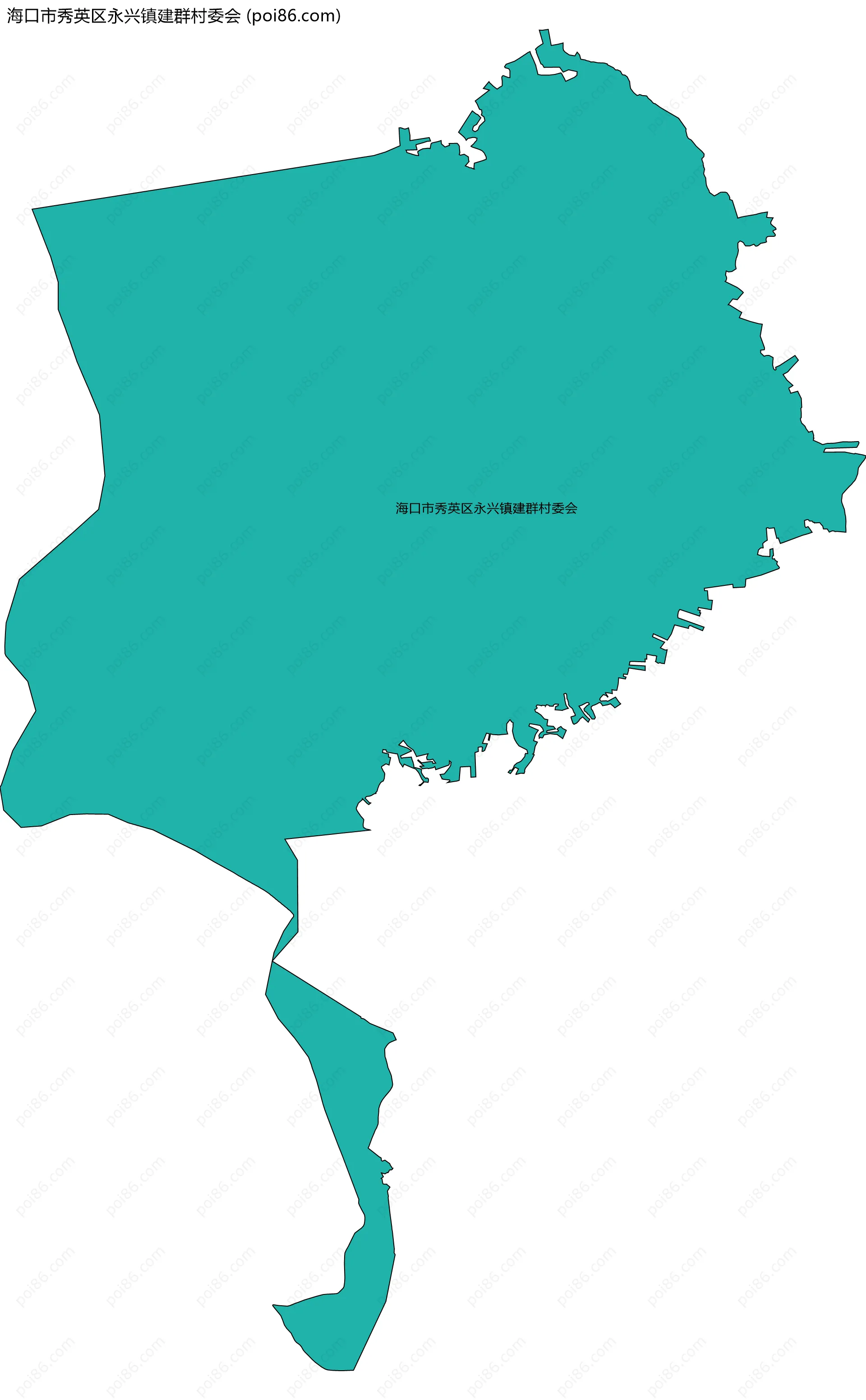 海口市秀英区永兴镇建群村委会边界地图