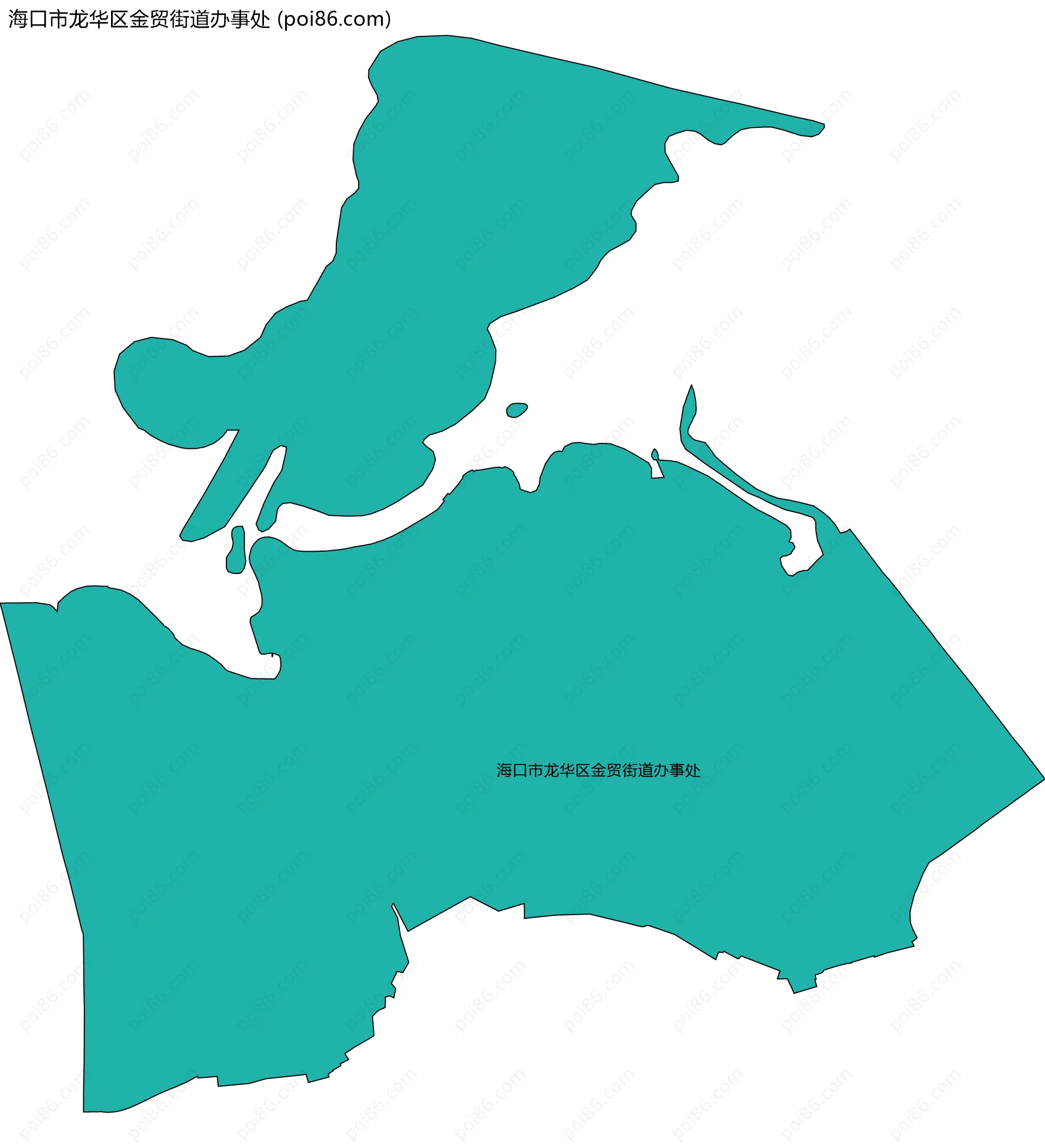 海口市龙华区金贸街道办事处边界地图