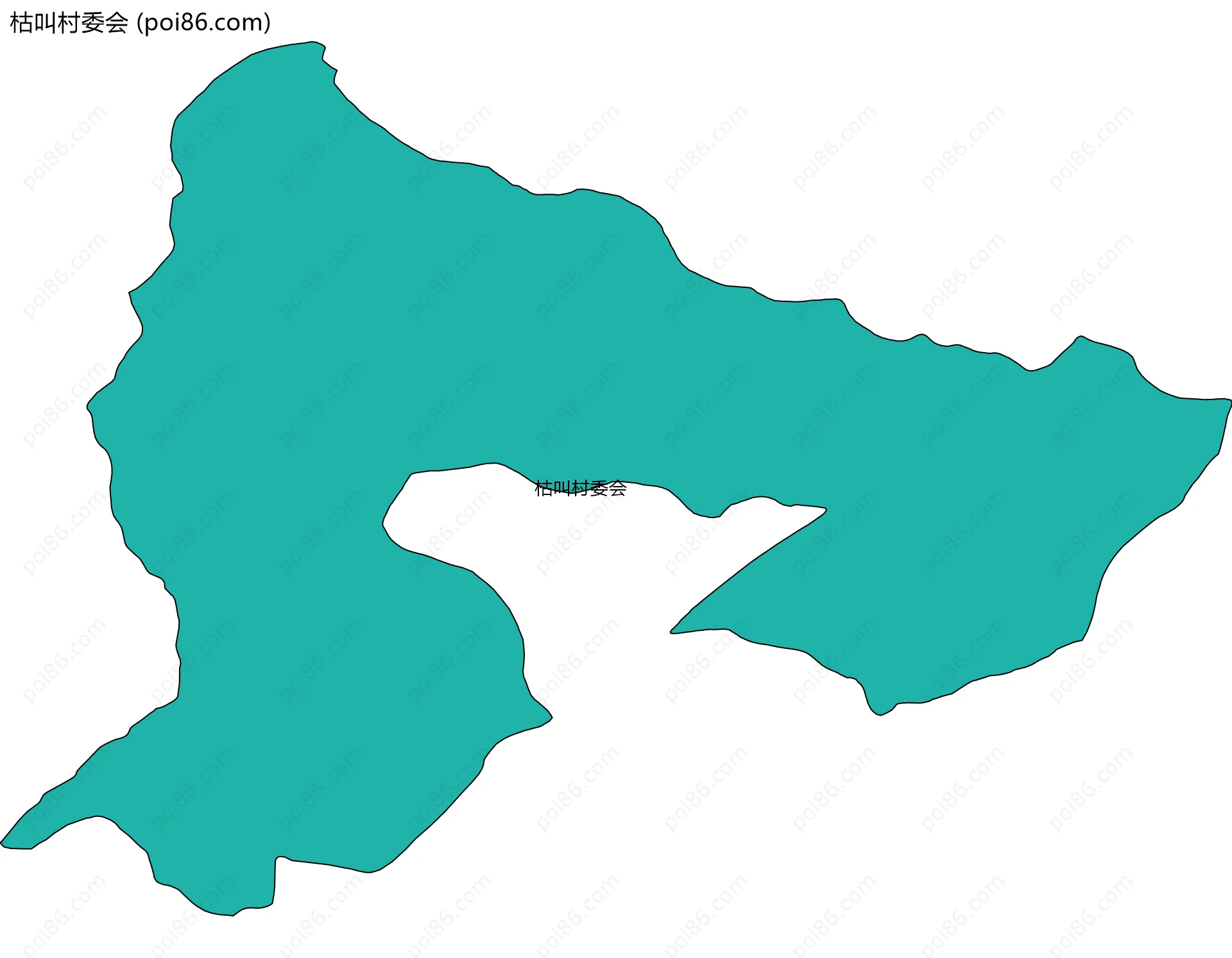 枯叫村委会边界地图