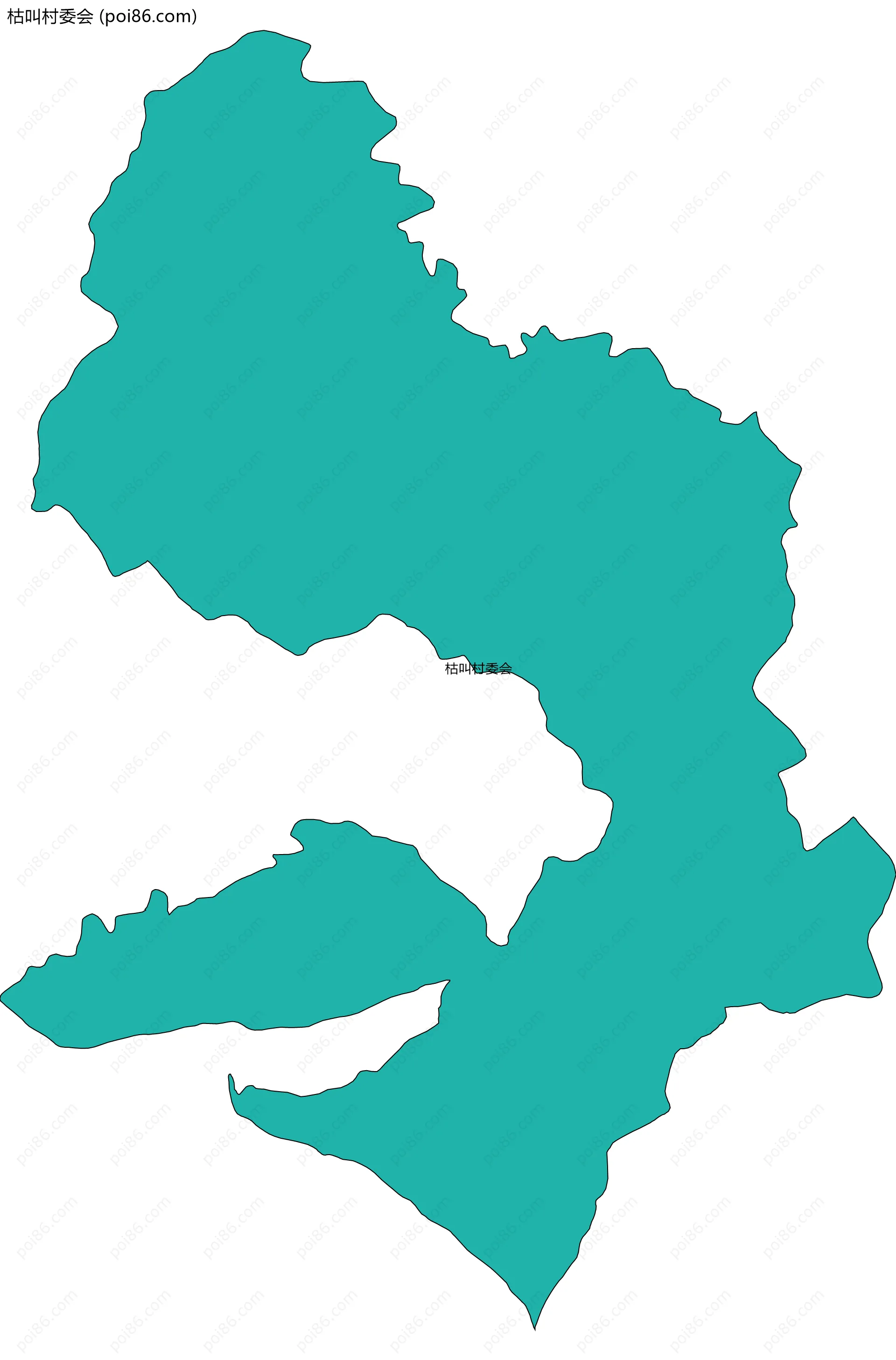 枯叫村委会边界地图