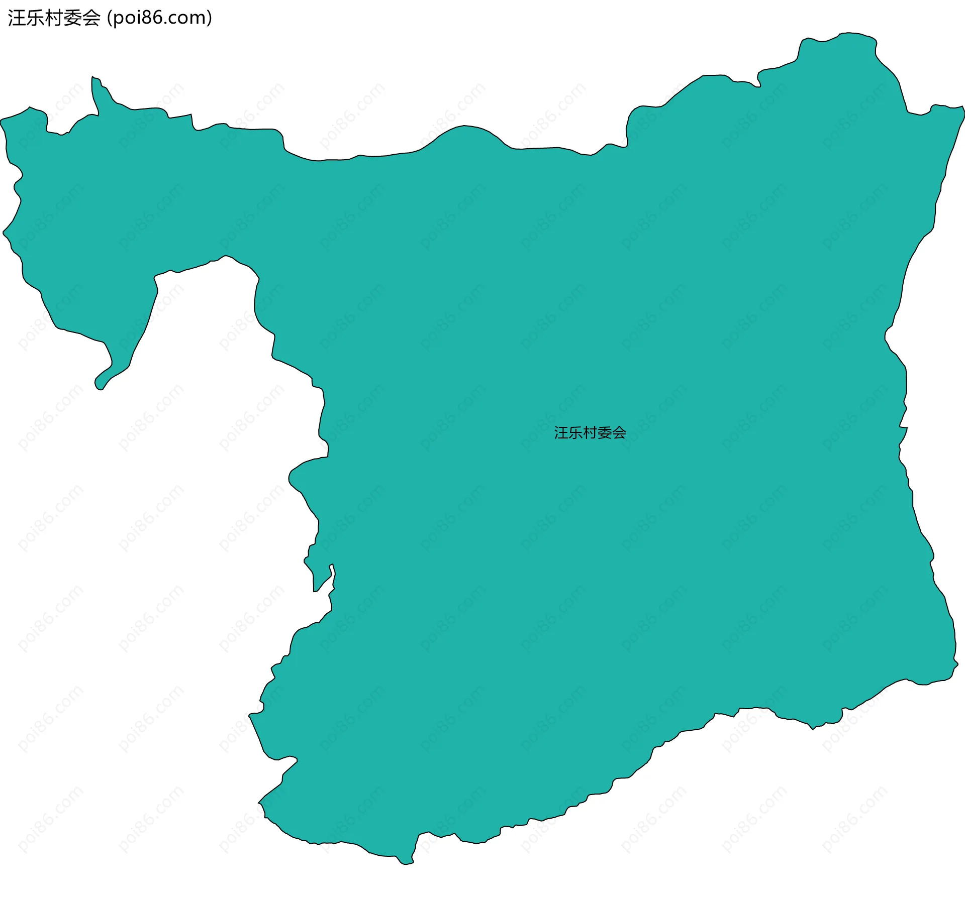 汪乐村委会边界地图