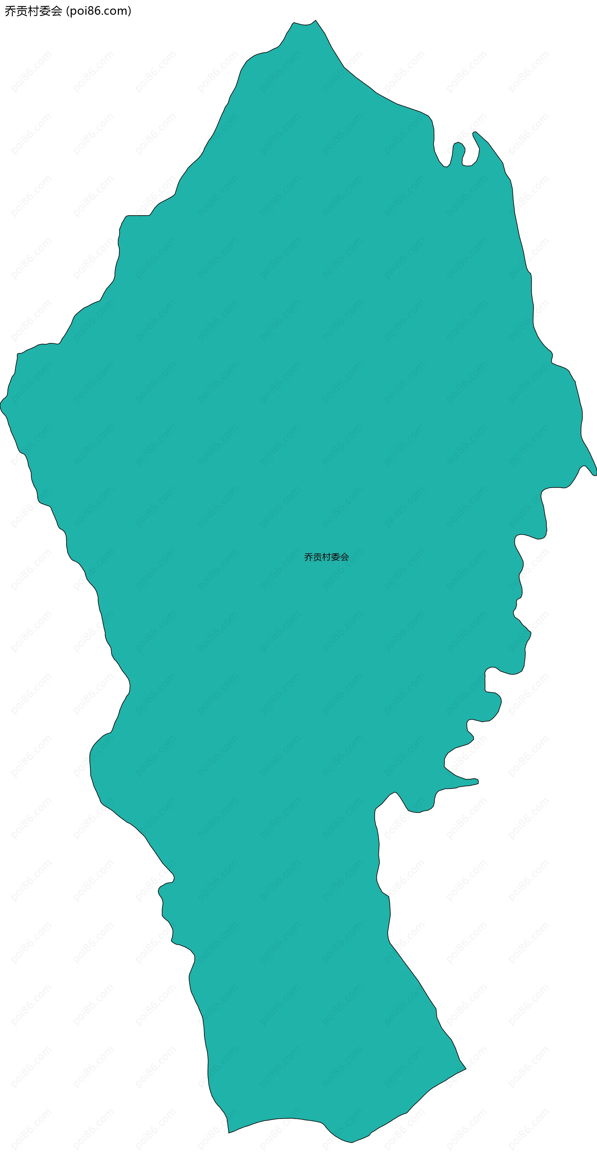 乔贡村委会边界地图